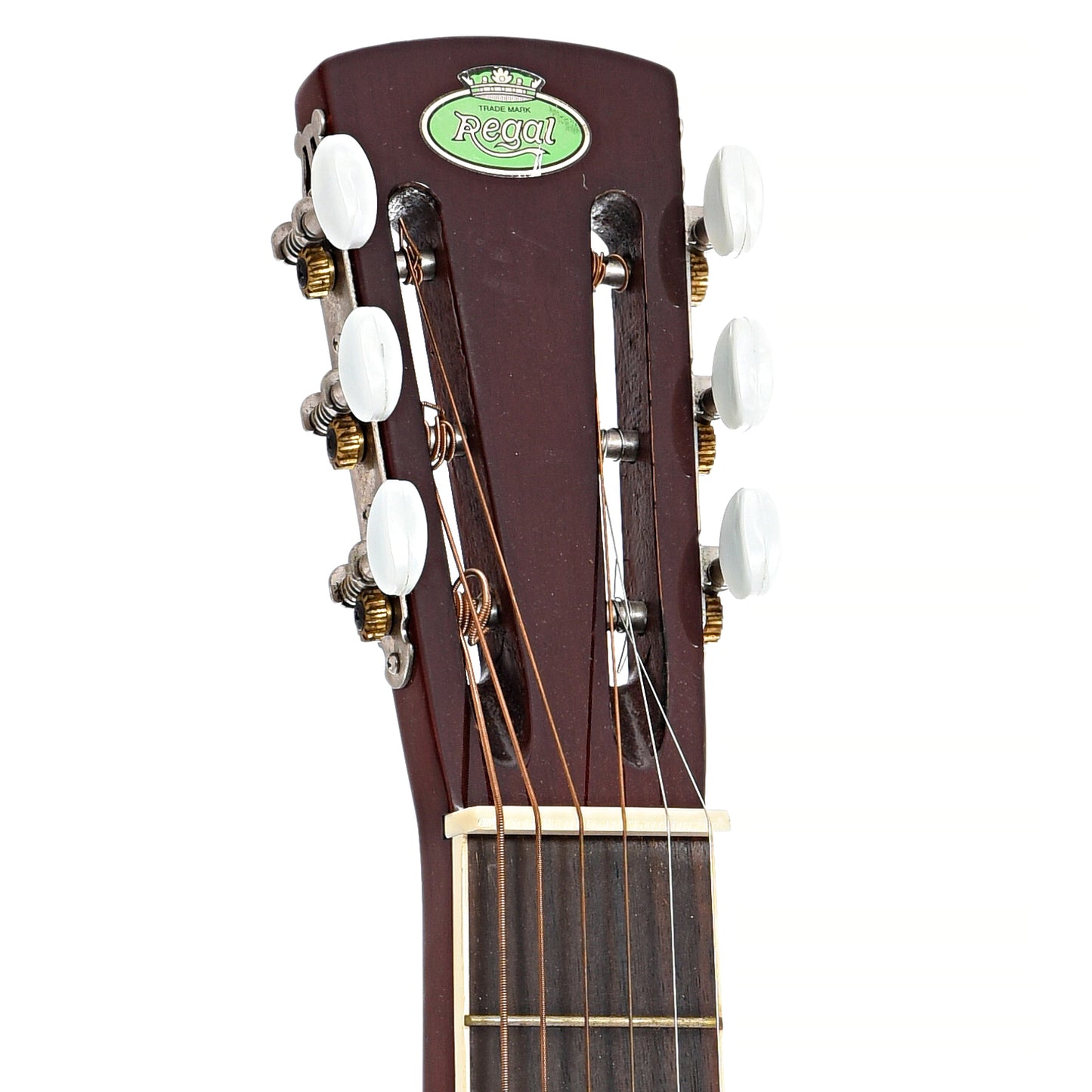 Front headstock of Regal RD-45S Squareneck Resonator Guitar (1990's)