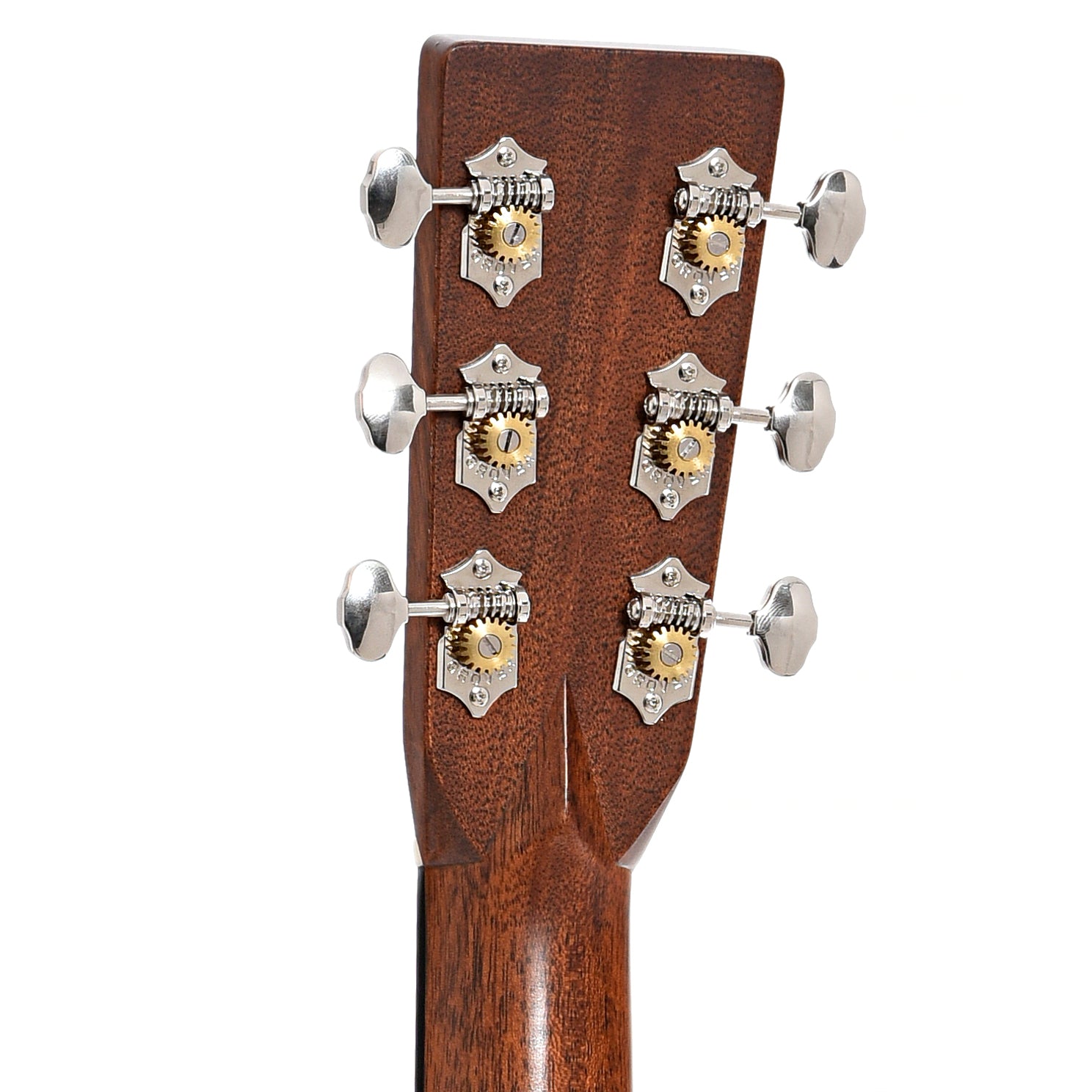 Back headstock of Martin OM-28E Acoustic-Electric Guitar (2022)
