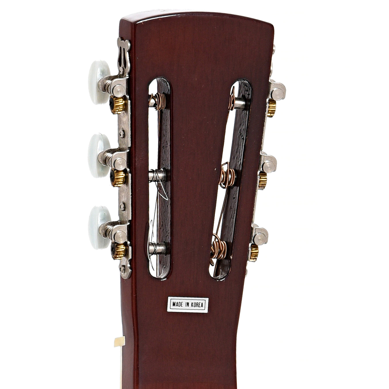 Back headstock of Regal RD-45S Squareneck Resonator Guitar (1990's)
