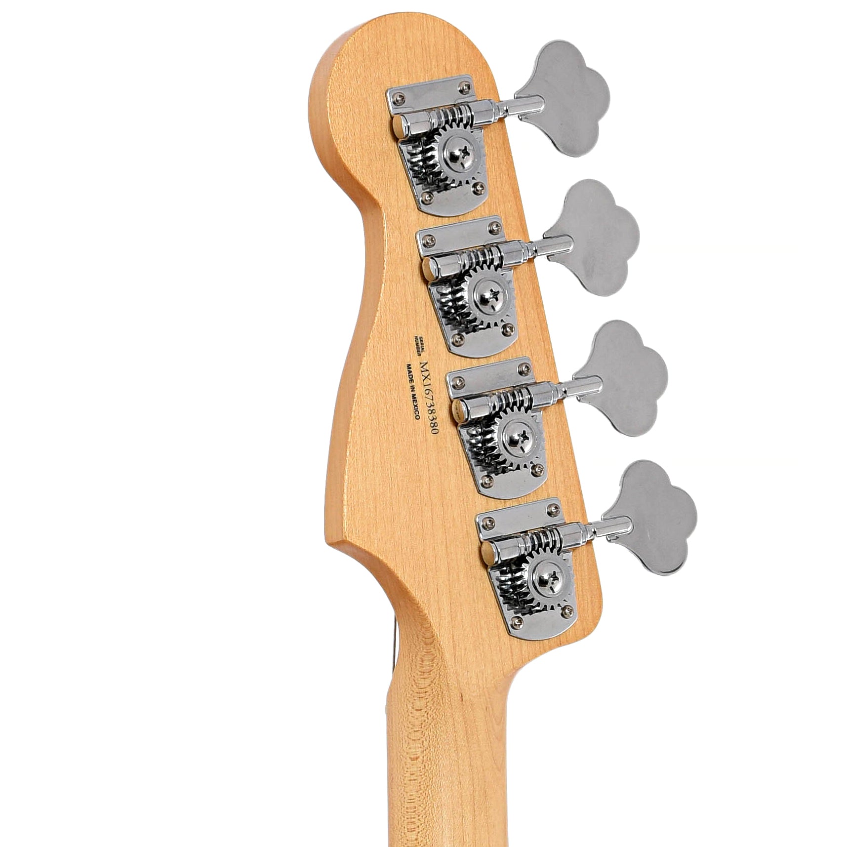 Back headstock of Fender Standard Precision Bass (2016)
