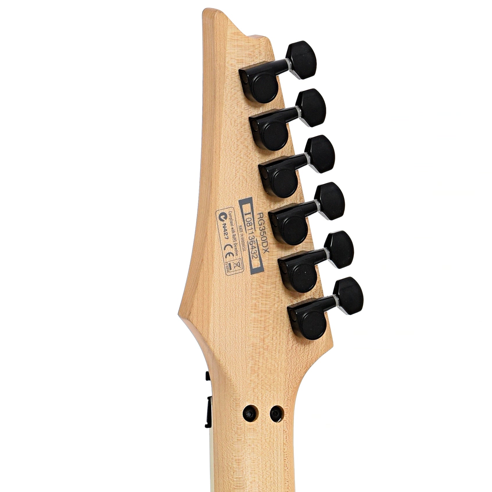 Back headstock of Ibanez RG-350 Deluxe Electric Guitar 
