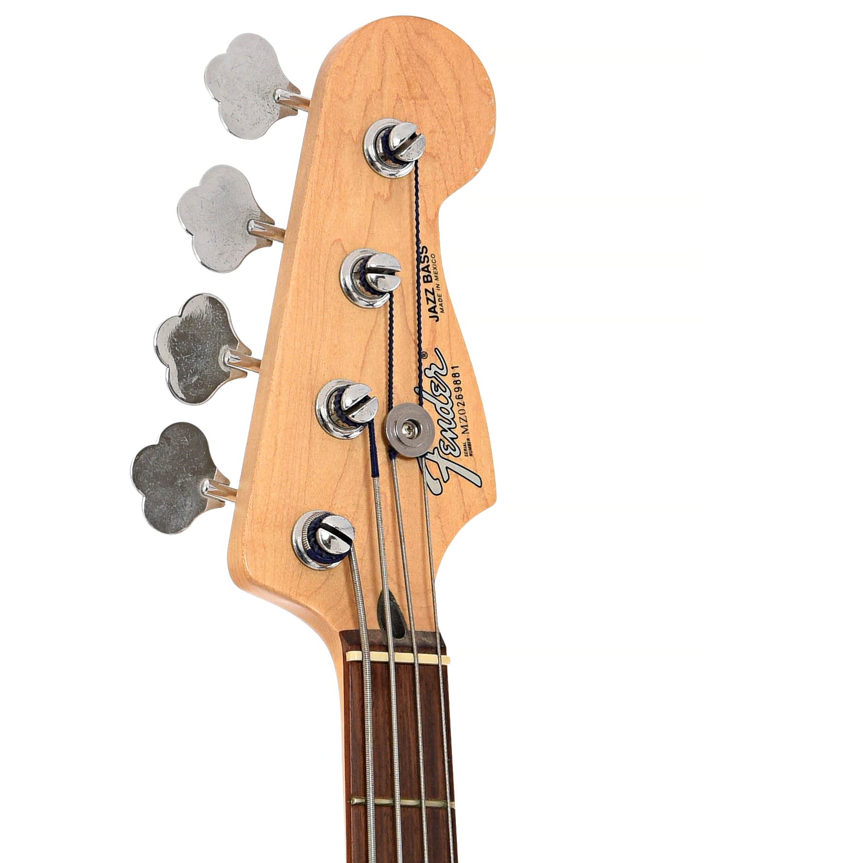 Front headstock of Fender Standard Jazz 4-String Electric Bass