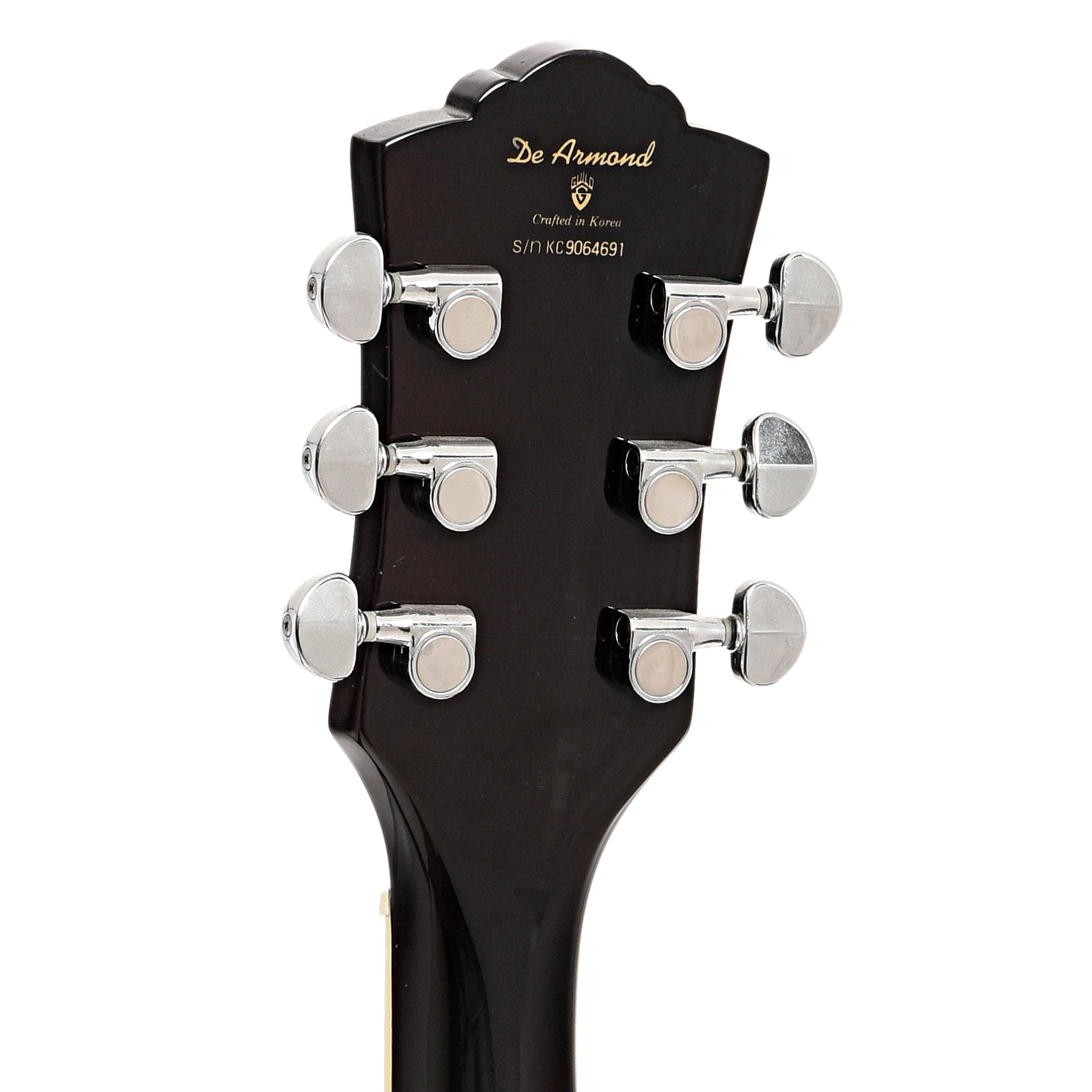 Back headstock of DeArmond M-75 Electric Guitar (c.2009)