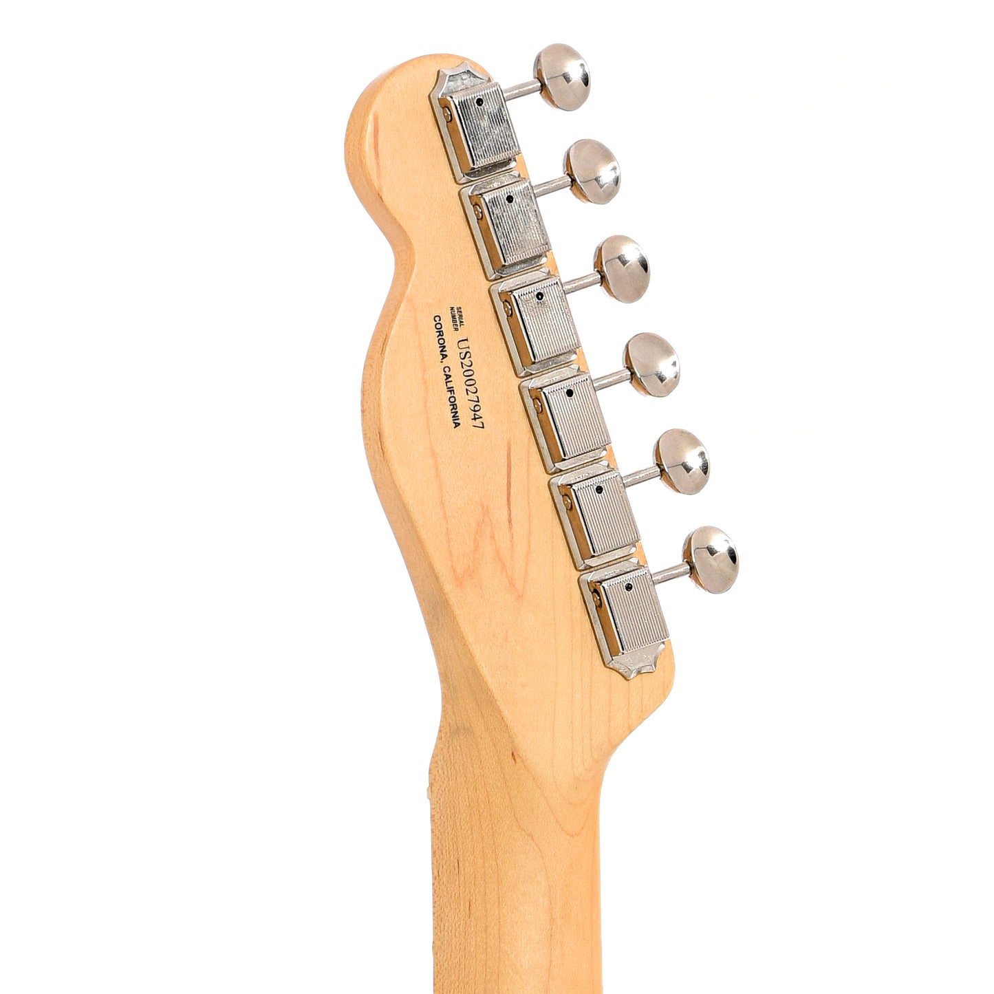 Back headstock of Fender American Performer Telecaster (2019)