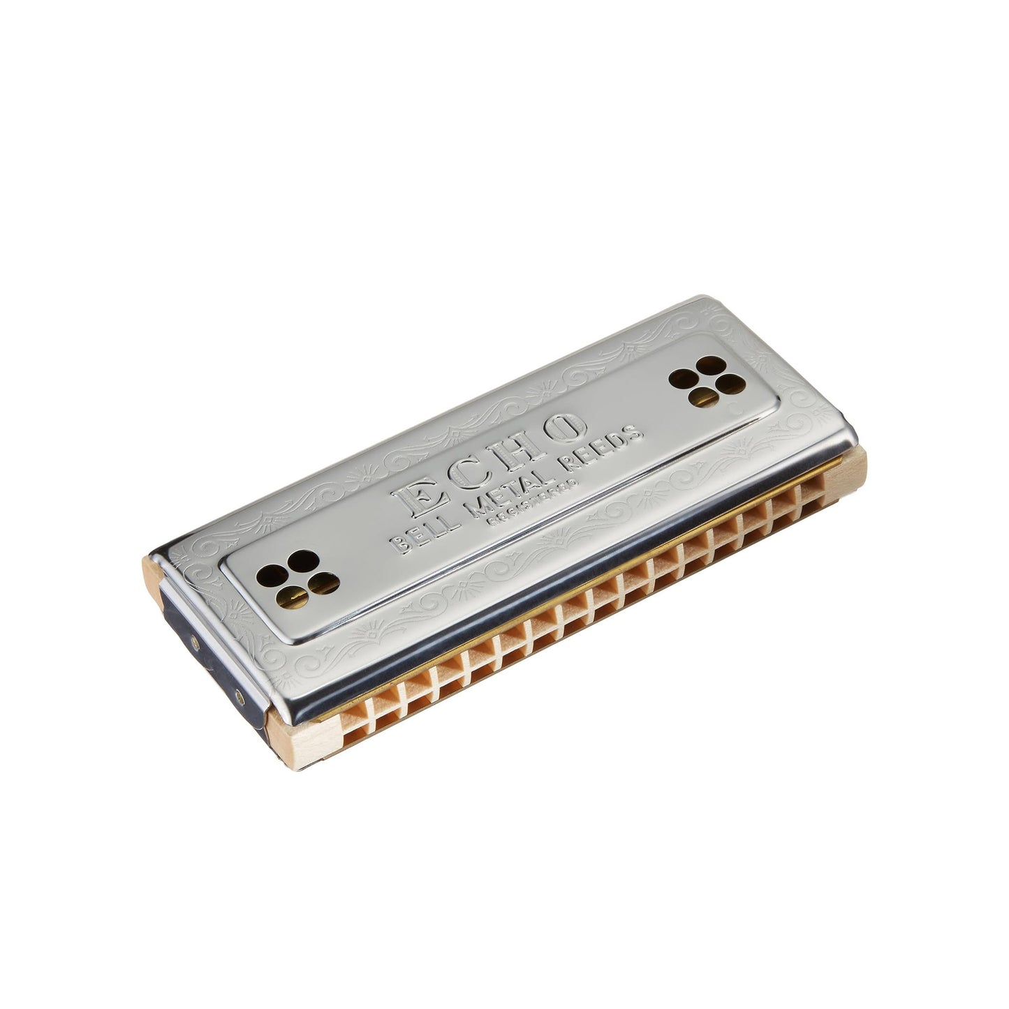 Top pf Hohner Echo 54 Harmonica, Keys of C & G