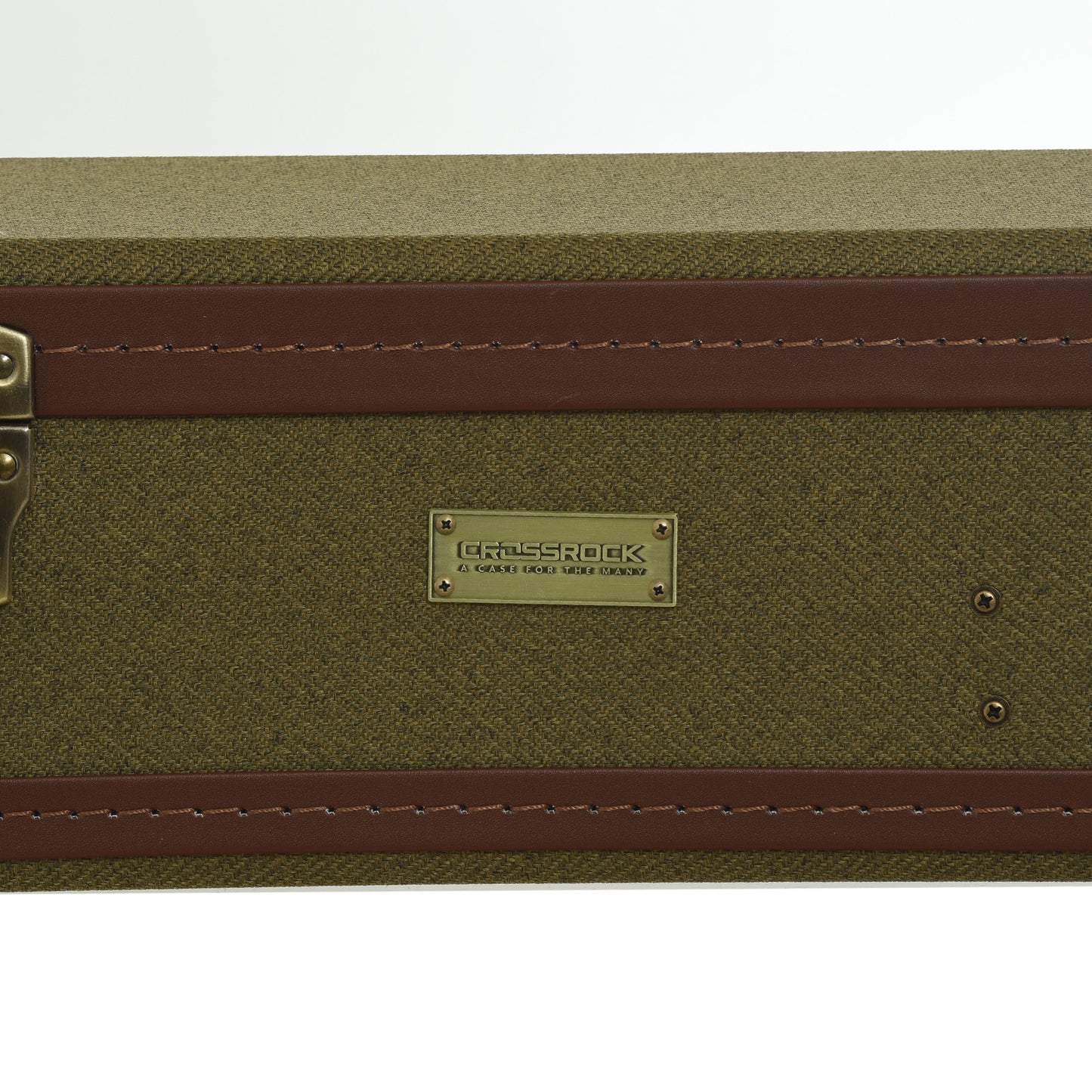 Image 4 of Crossrock Case Company Resonator Banjo Hardshell Case, Olive Green
