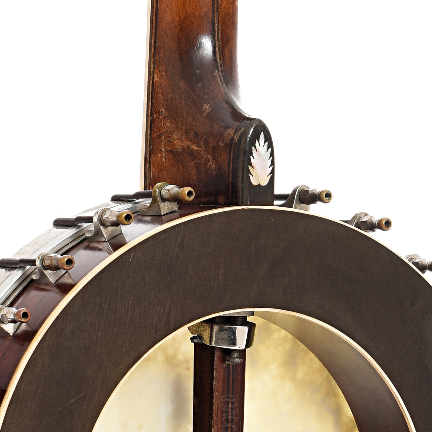 Neck joint of Bacon Professional FF2 Special Openback Banjo (c.1920)