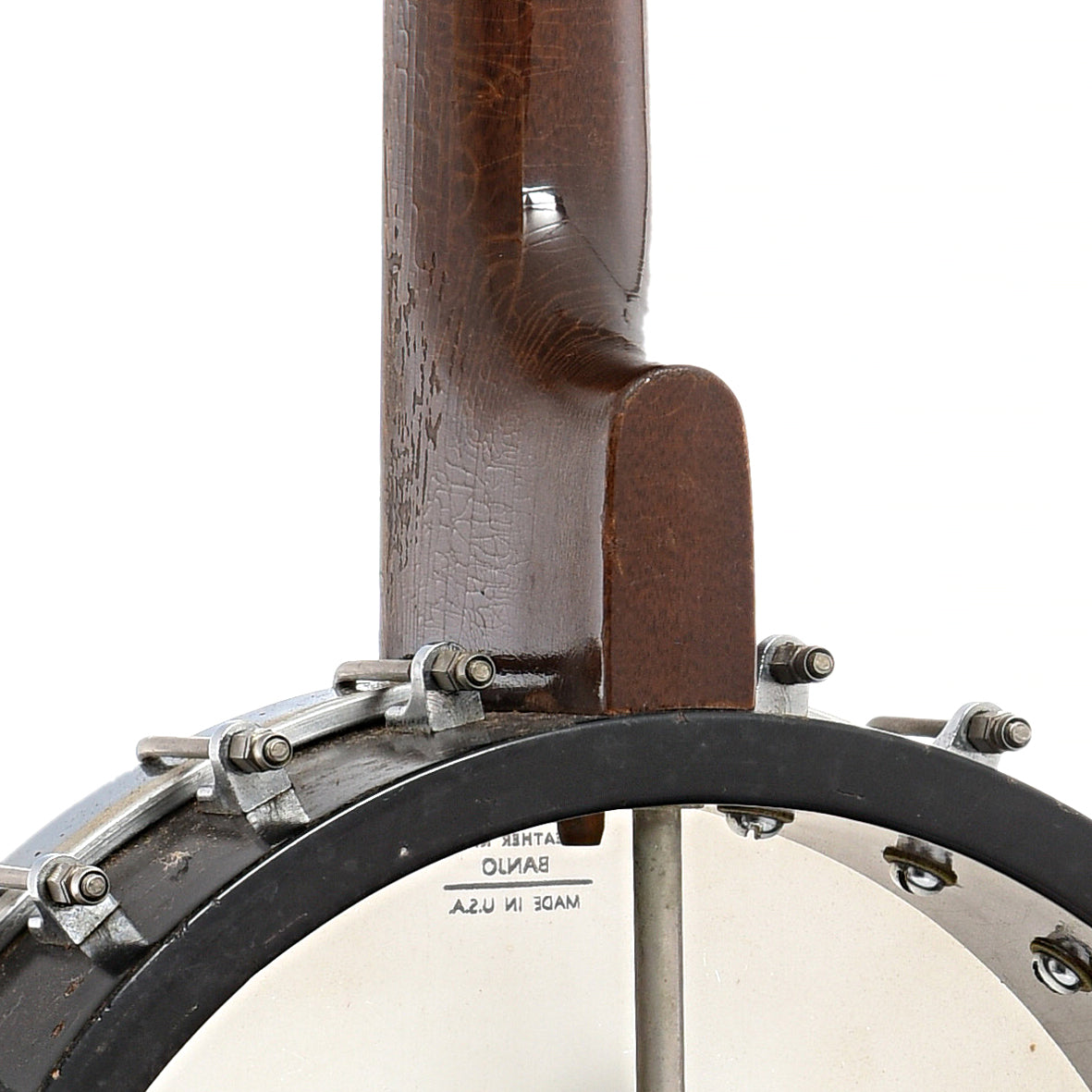 Neck joint of Gibson RB-175 Extra Long Neck Banjo (1966)