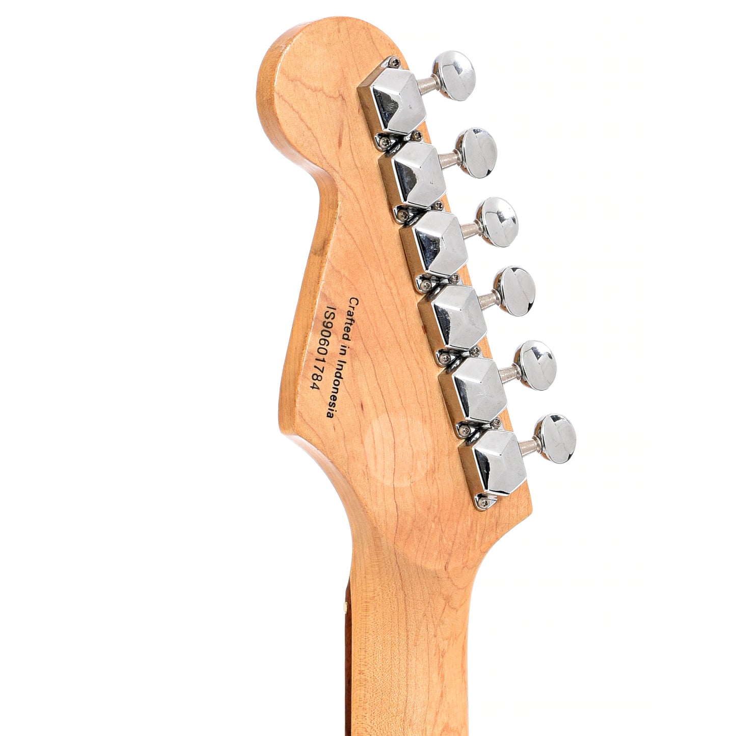 Back headstock of Squier Mini Stratocaster Electric Guitar