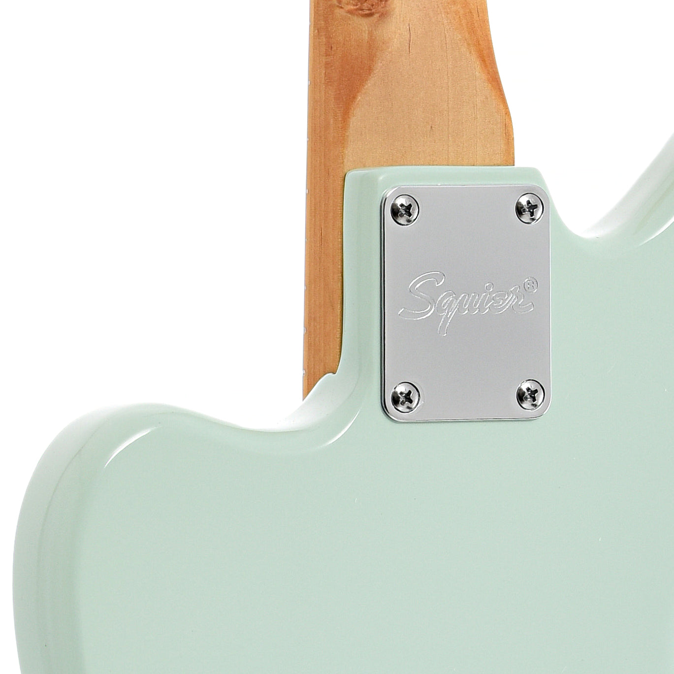 Neck joint of Squier Mini Jazzmaster HH, Surf Green