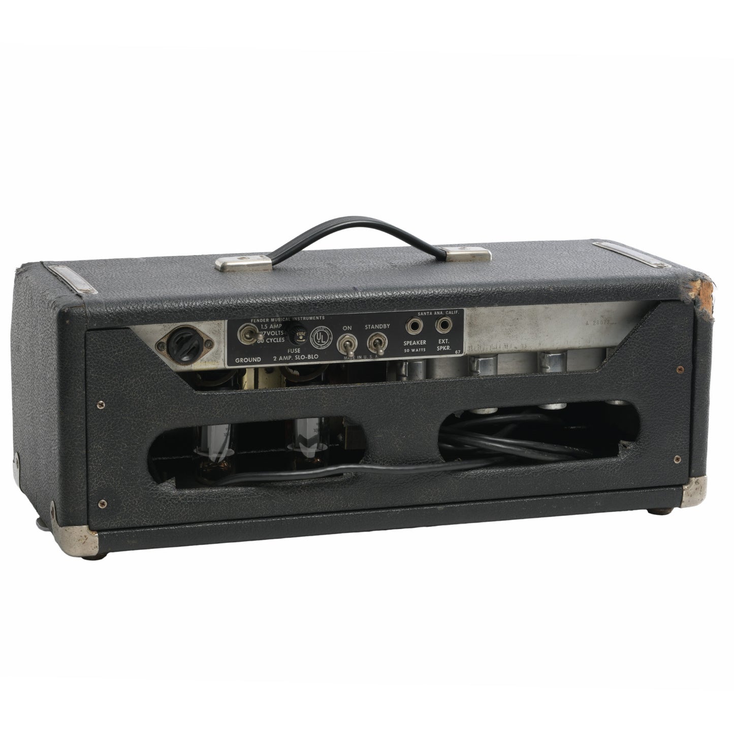 Back and side of Fender Bassman Head (1967)