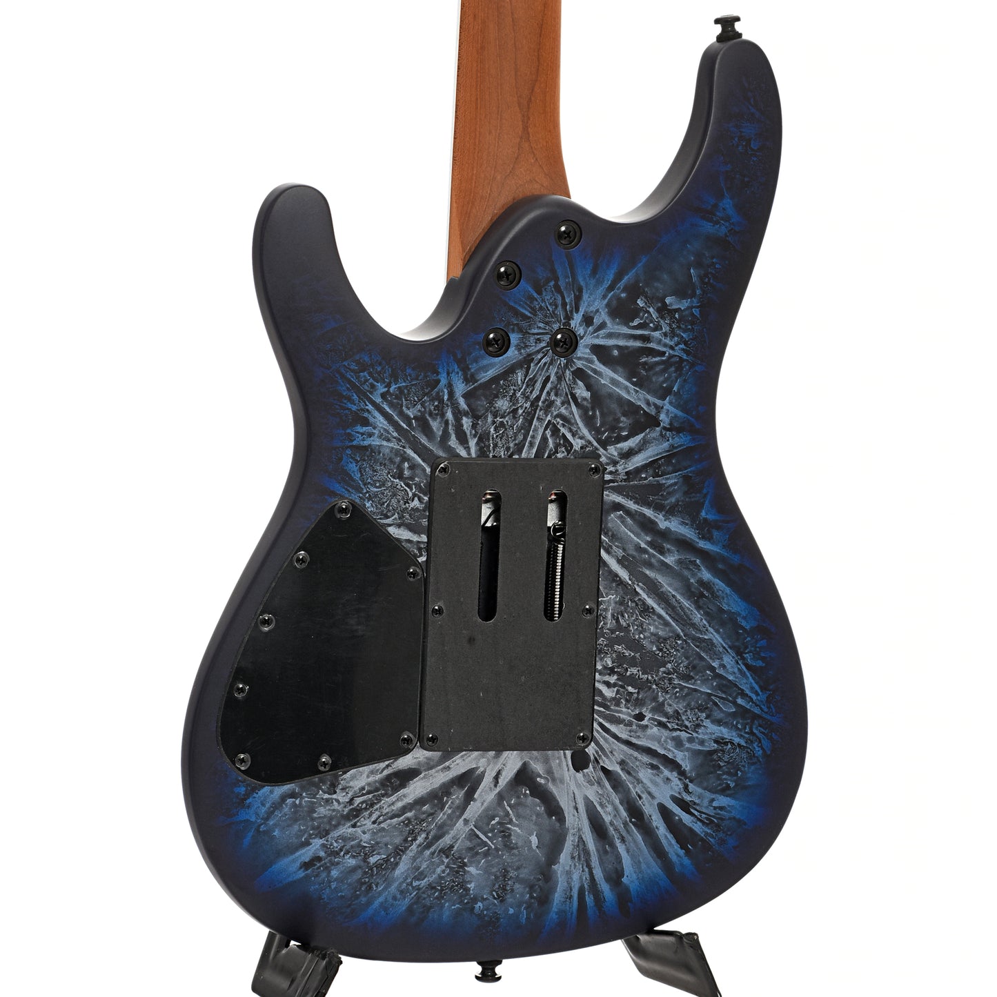 Back and side of Ibanez B-Stock S770 Electric Guitar, Cosmic Blue Frozen Matte