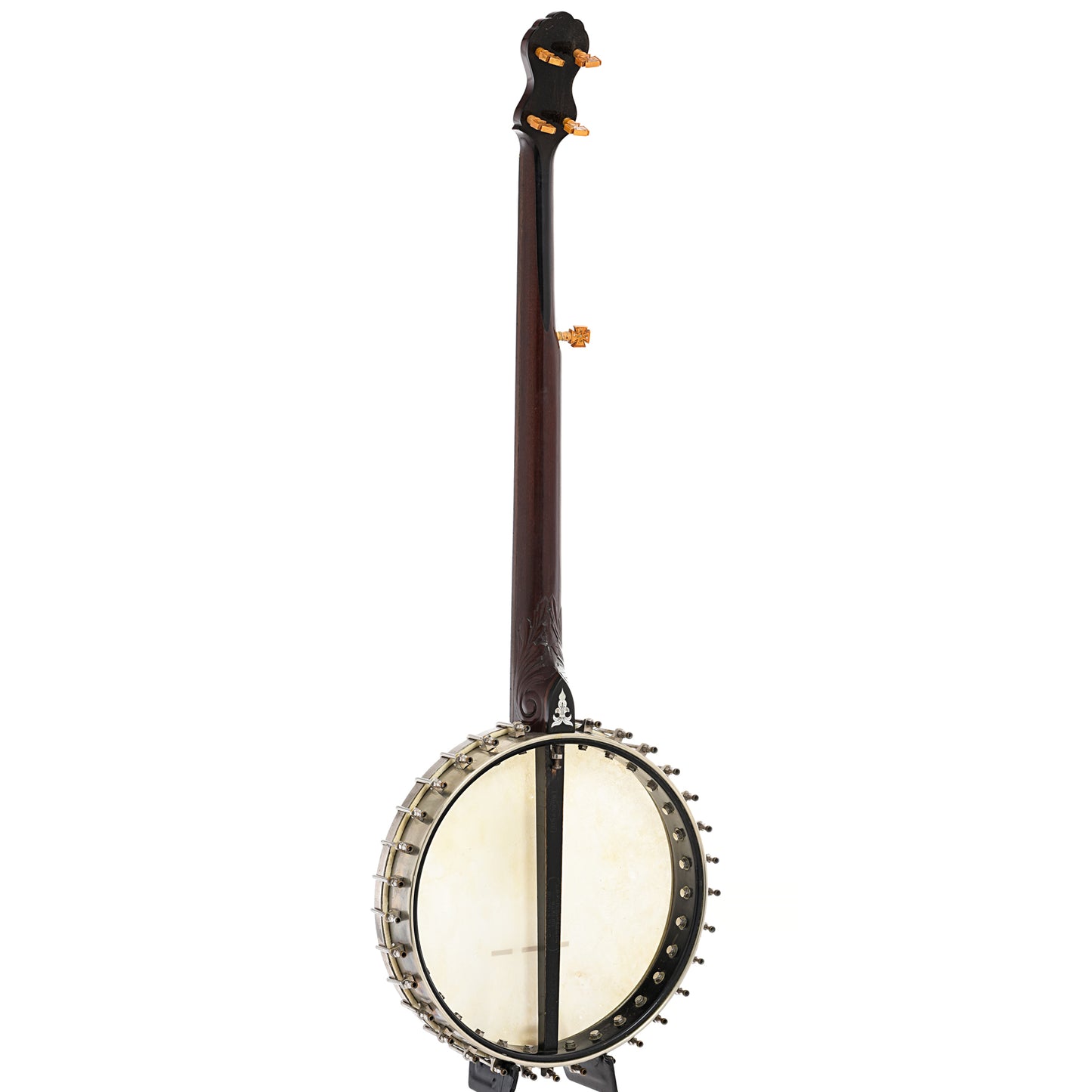 Full back and side of A.C. Fairbanks Electric #3 Openback Banjo (c.1892-93)