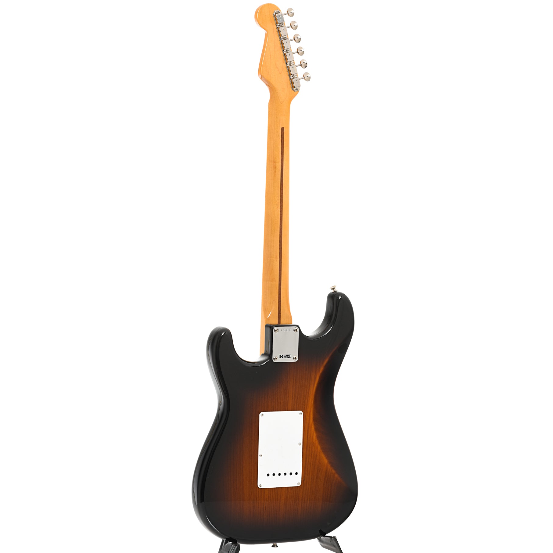 Full back and side of Fender 70th Anniversary American Vintage II 1954 Stratocaster, 2-Color Sunburst