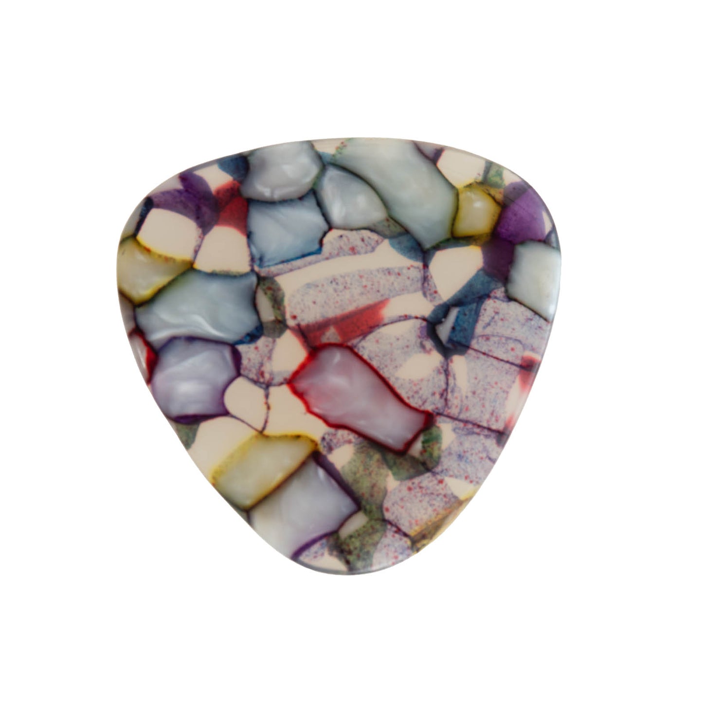 Apollo Picks Casein Flatpick Shape D, 1.5mm, Multi-Colored, Right-Hand Speed Bevel