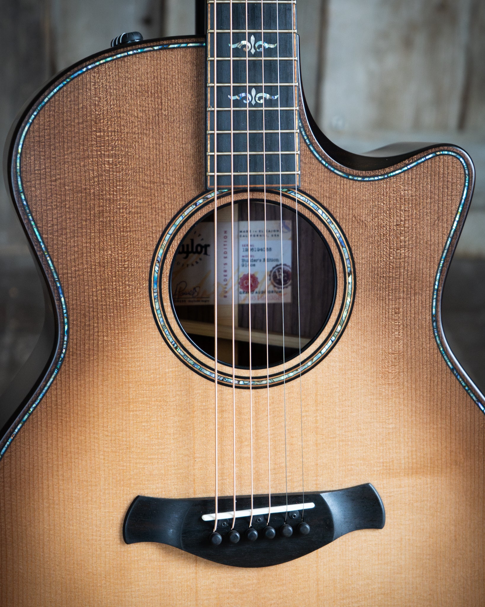 Taylor Builder's Edition 914ce Acoustic Guitar & Case, Wild Honey