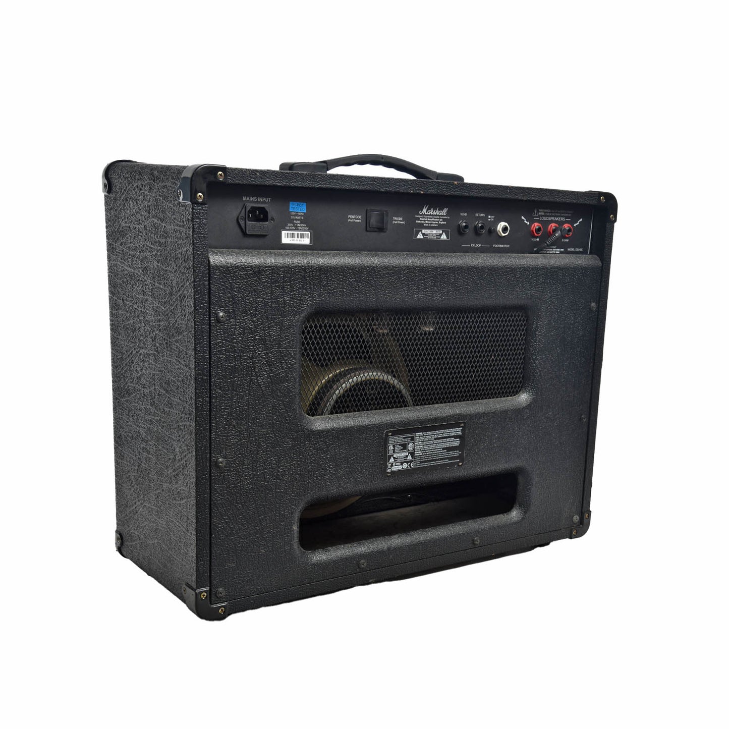 Back and side of Marshall DSL40C Combo Amp