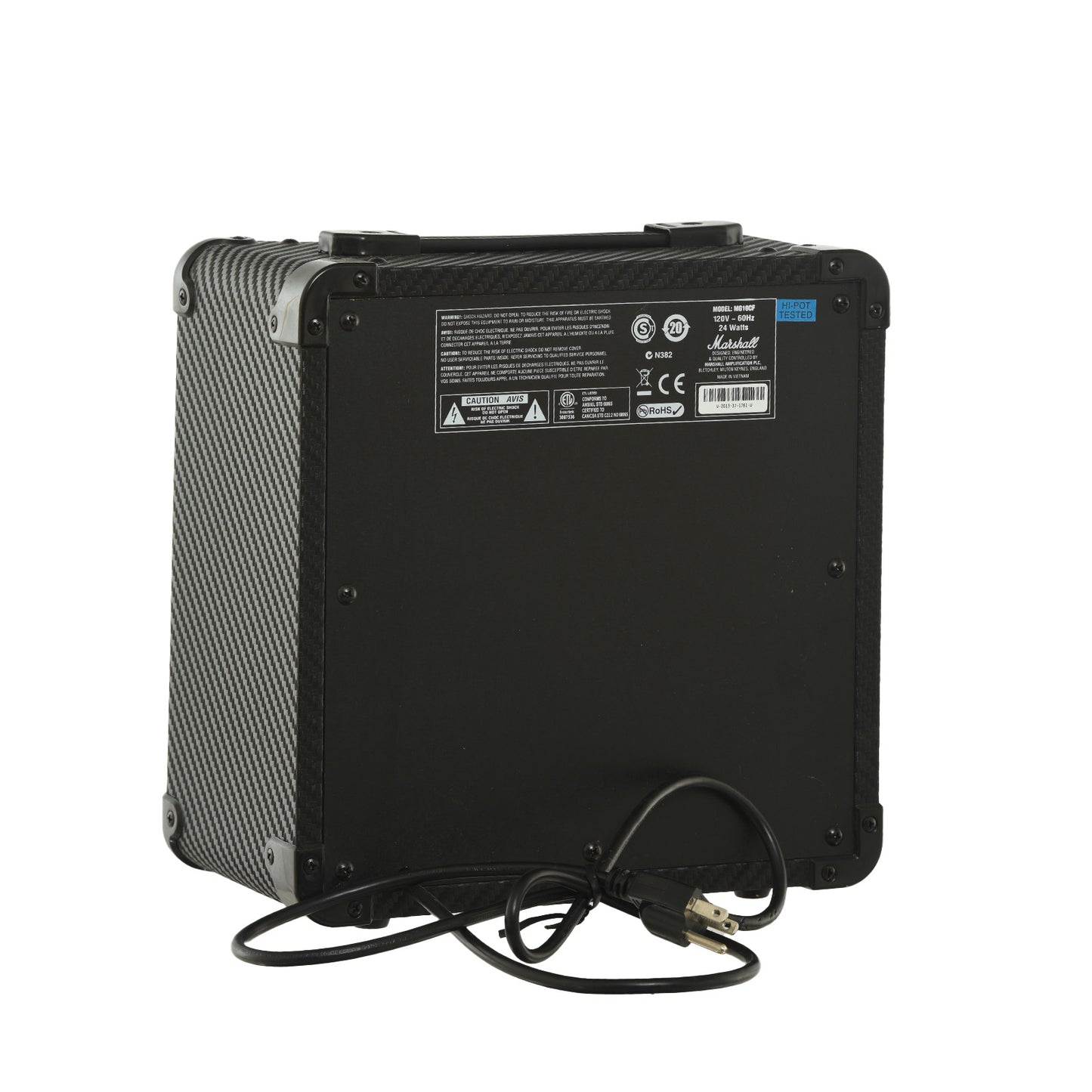 Back and side of Marshall MG10CF Combo Amplifier