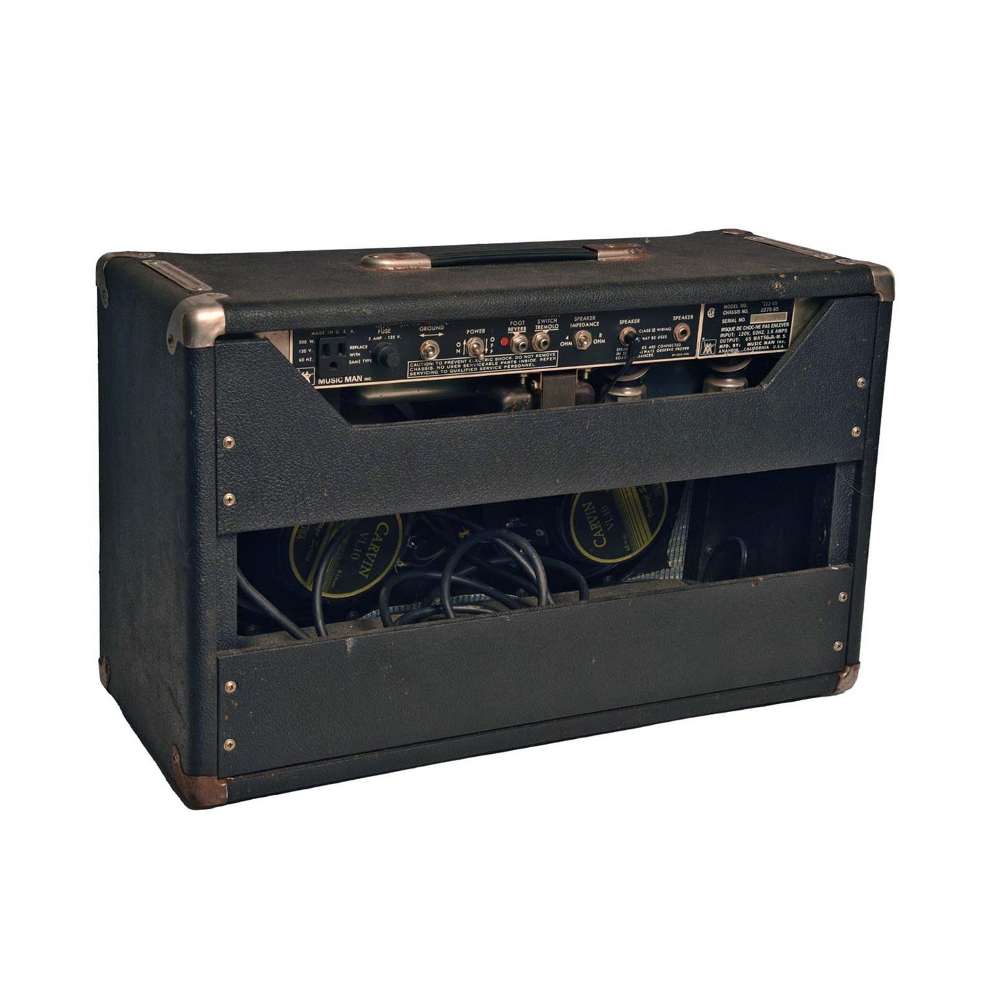 Back and side of Music Man 210 65 Combo Amp (late 1970s)