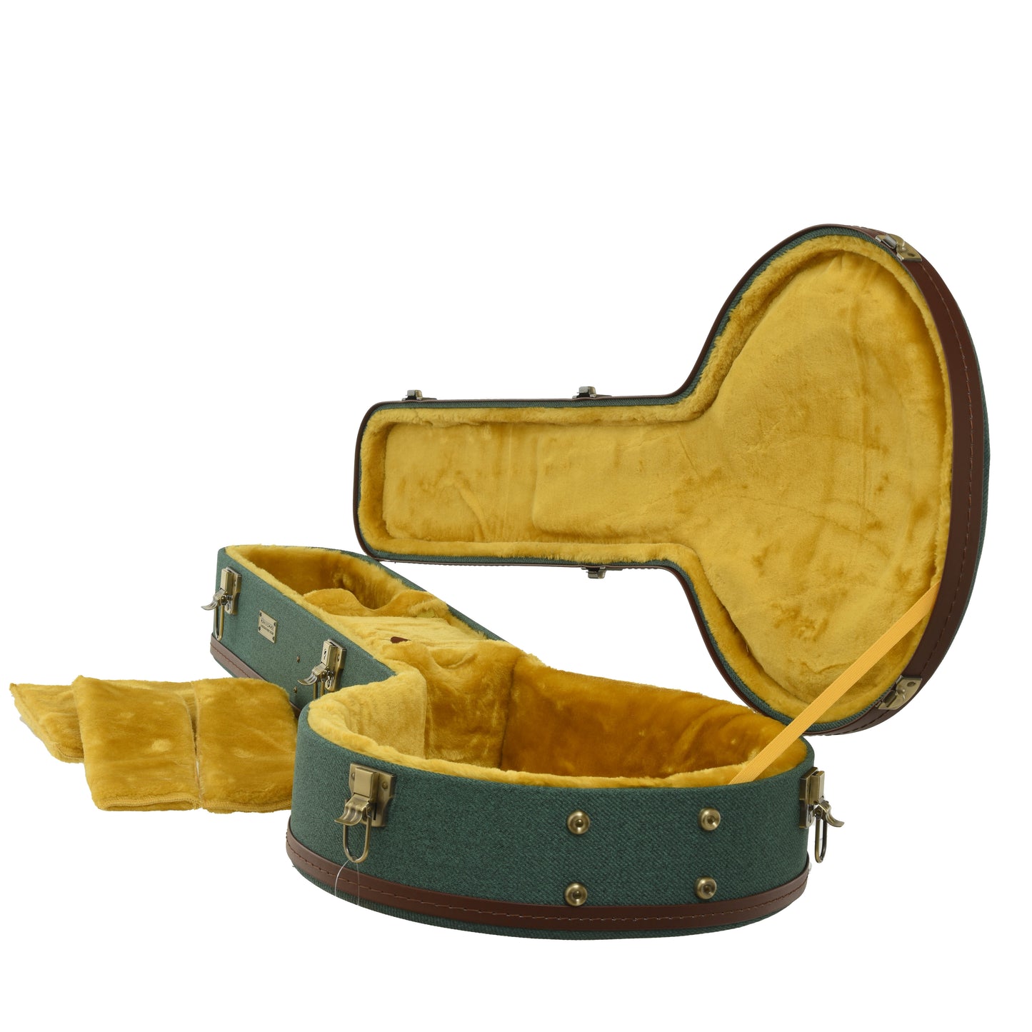 Image 3 of Crossrock Case Company Malachite Blue Openback Banjo Hardshell Case