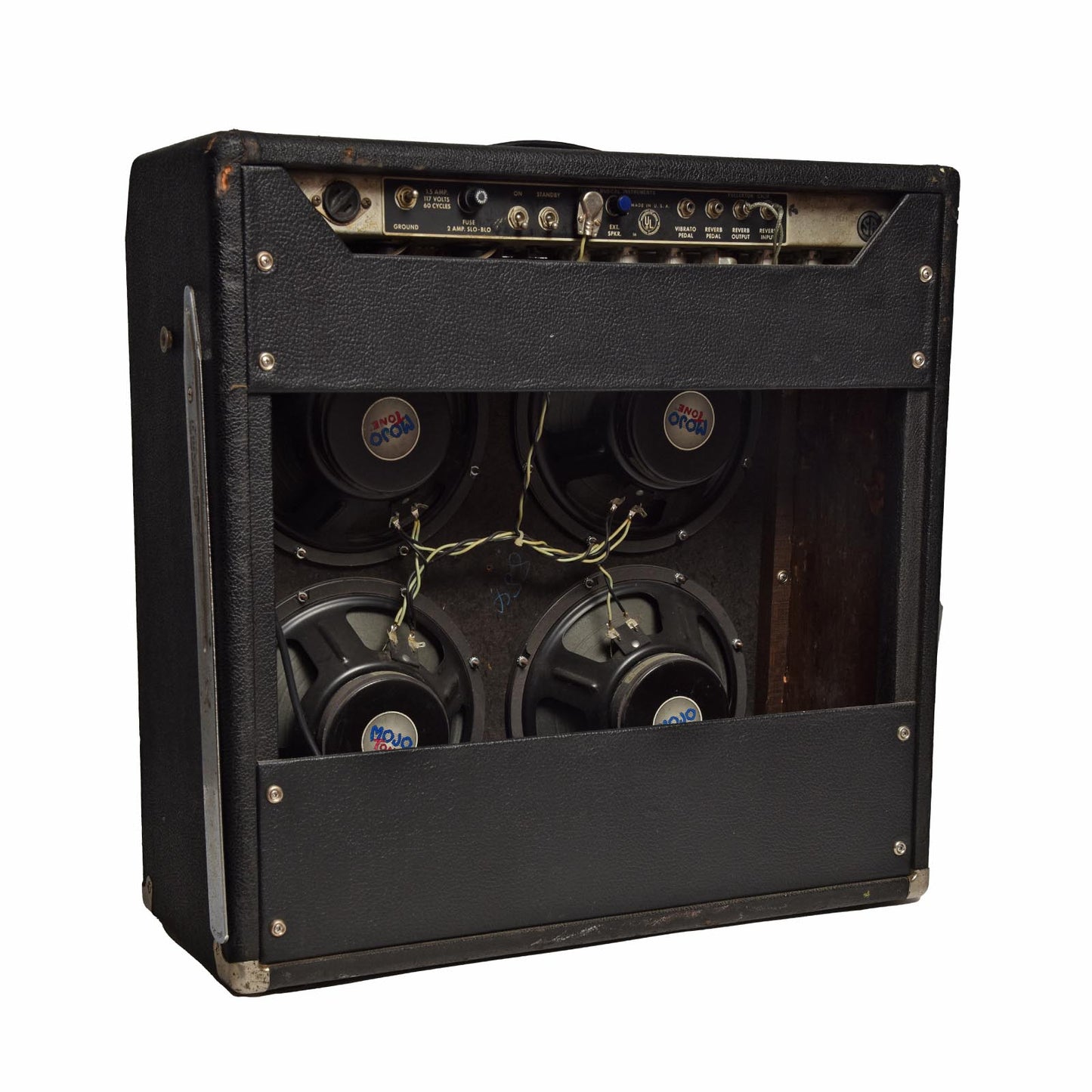 Back of Fender Super Reverb Amp