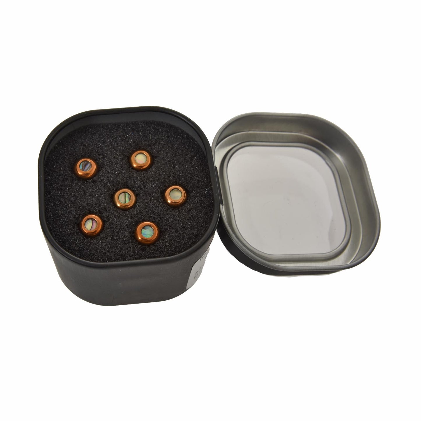 Image 3 of Martin LUXE Liquidmetal Paua Dot Bridge Pin Set - Gold