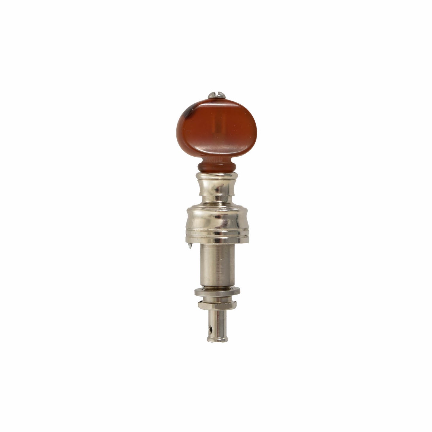 Image 2 of Rickard Cyclone 10:1 Banjo Peg, Nickel/Faux Tortoise, Single Peg