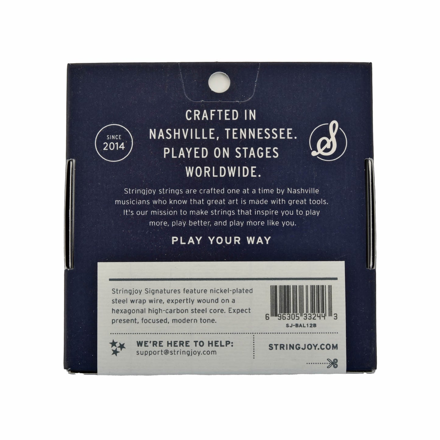 Image 3 of Stringjoy Signatures Baritone Balanced Super Light Gauge (12-58) Nickel Wound Electric Guitar String Set, 6 Strings