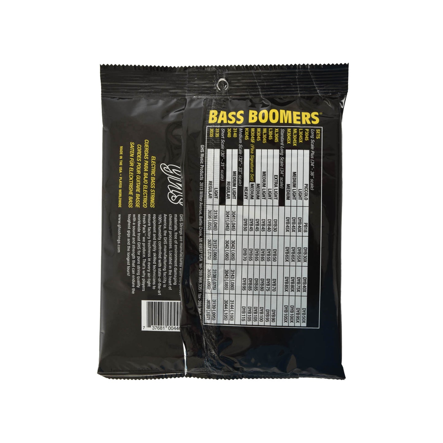 Image 3 of GHS 3135 Bass Boomers 5-String Nickel-Plated Steel Light Gauge Electric Bass Strings, Short Scale