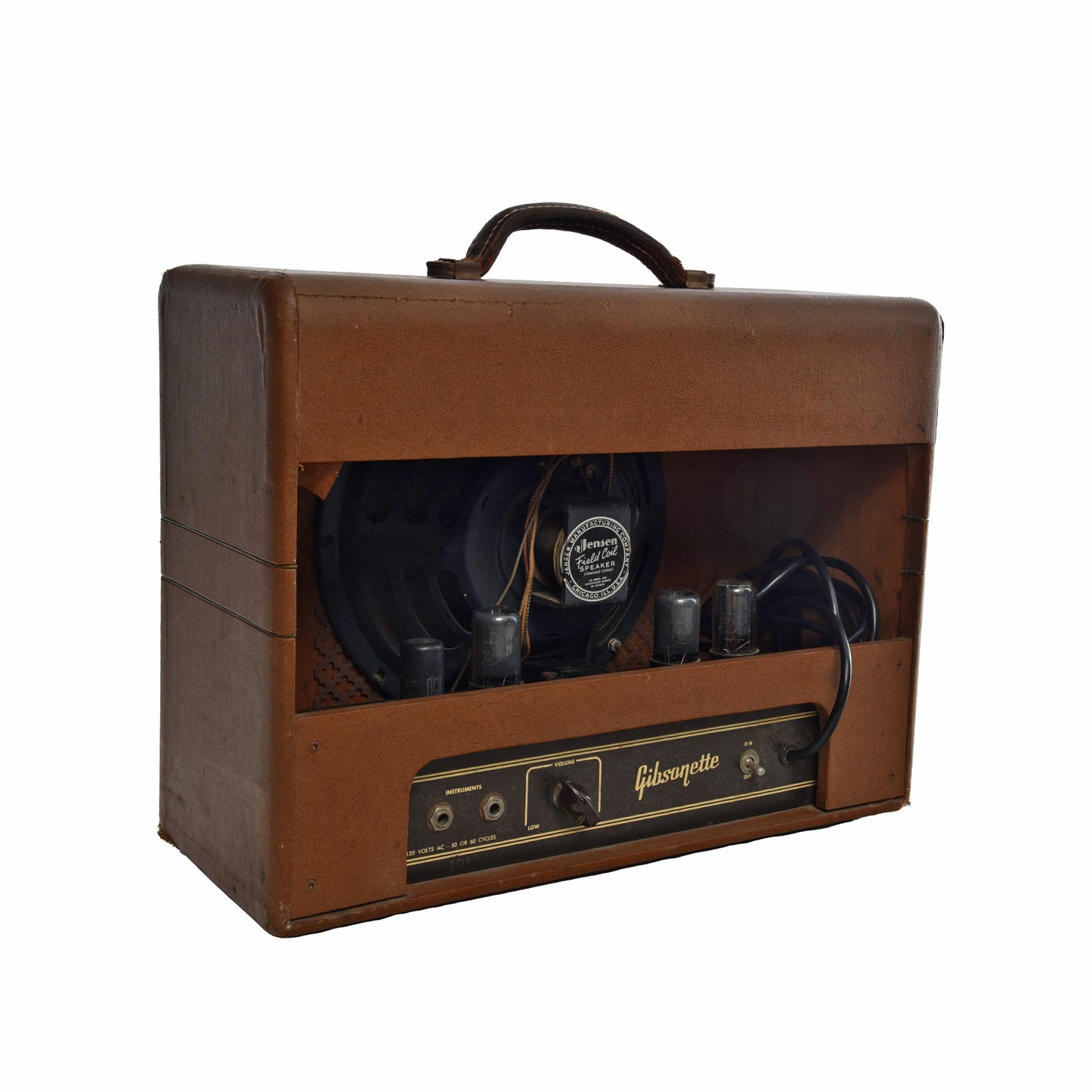 Back and side of Gibson Gibsonette Combo Amp