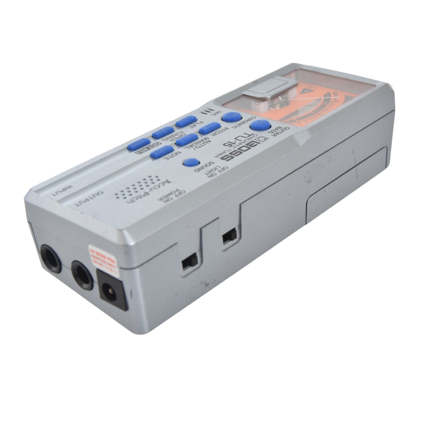 Back and side of Boss TU-15 Chromatic Tuner