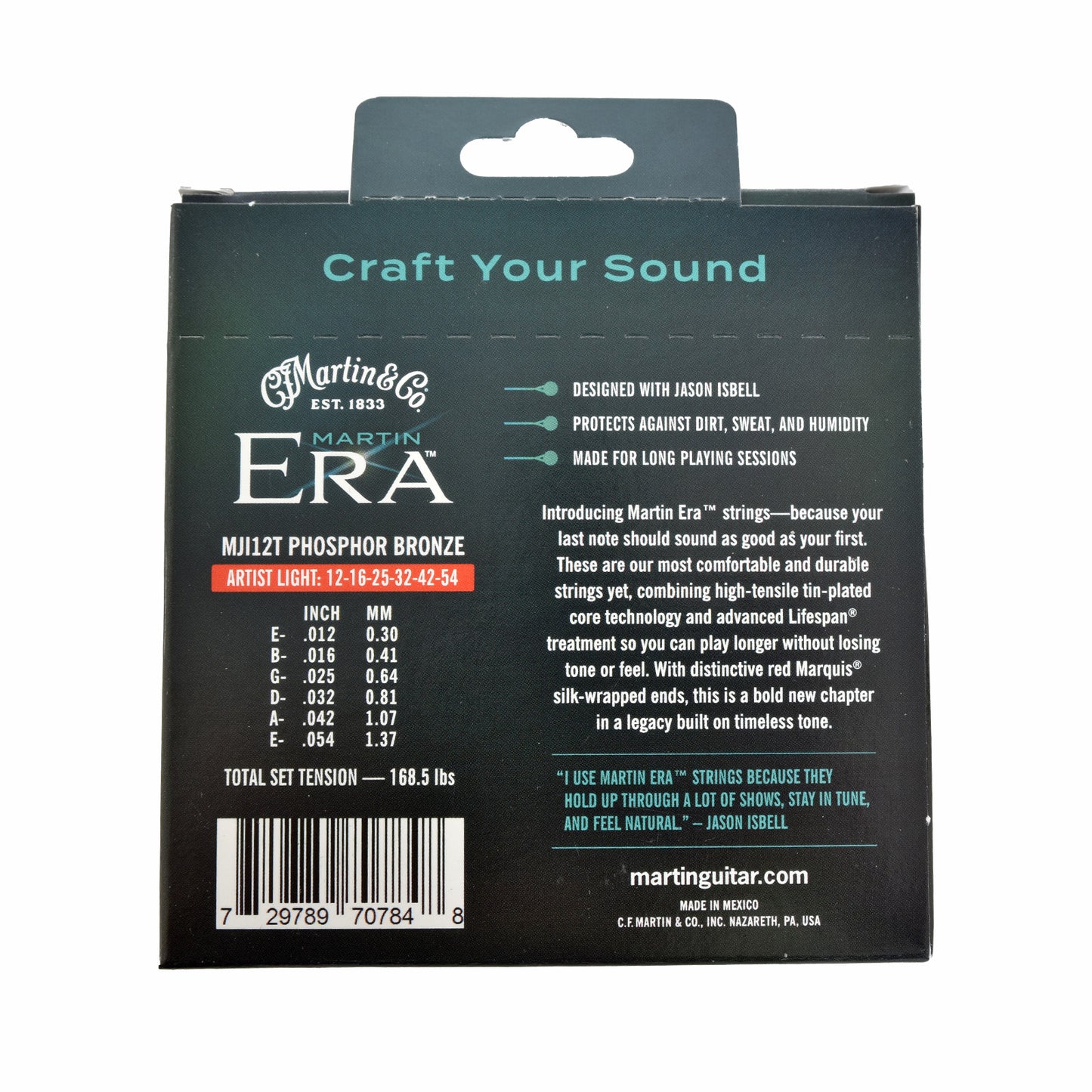 Image 3 of Martin Era Treated Artist Light Jason Isbell Acoustic Guitar Strings
