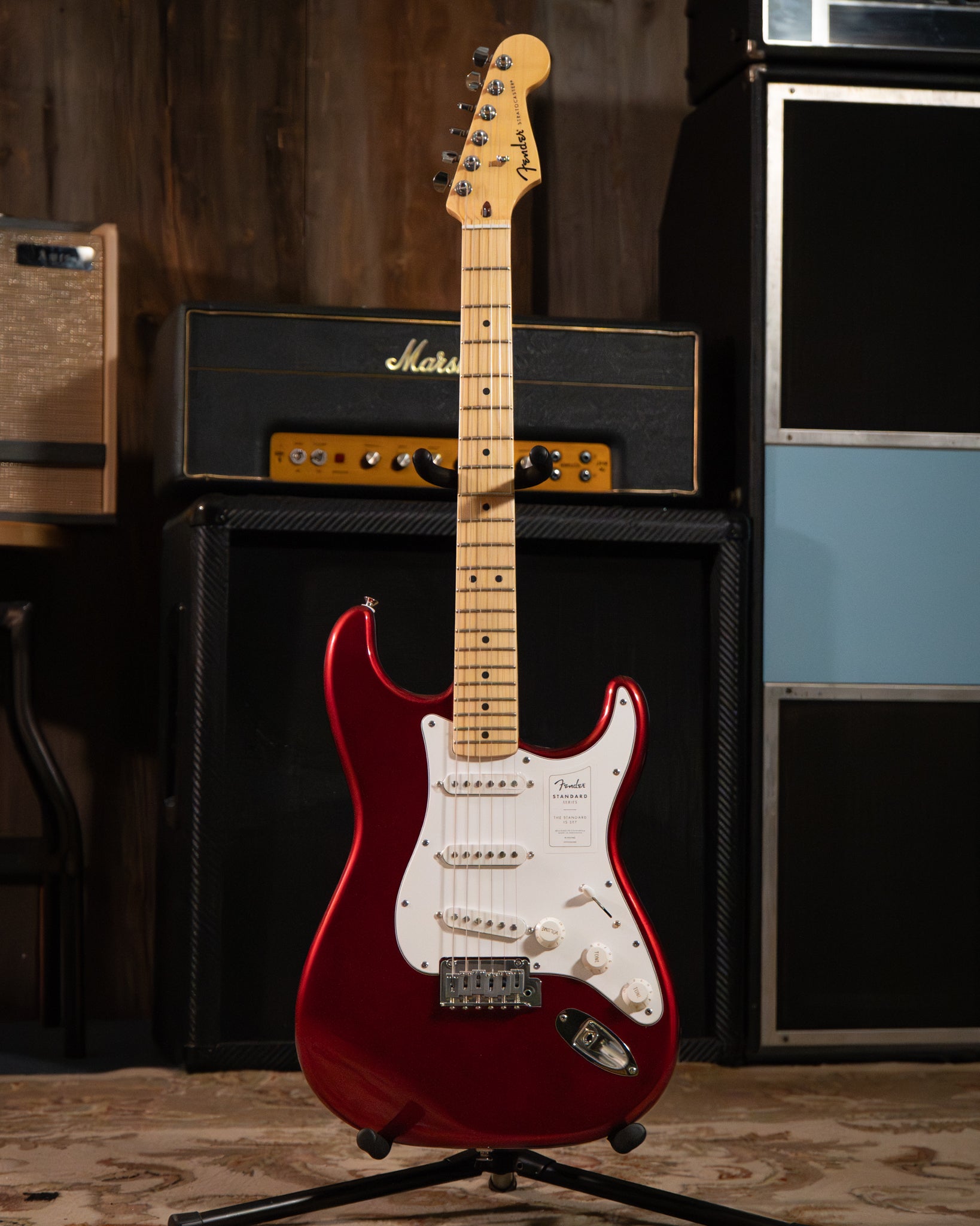 Fender Standard Stratocaster Electric Guitar, Candy Cola – Elderly
