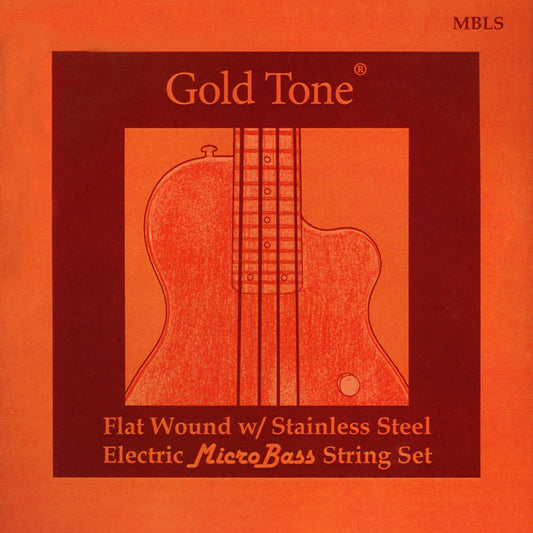 Image of Gold Tone Micro Bass Steel Flatwound Strings by LaBella SKU: GTMBFLAT
