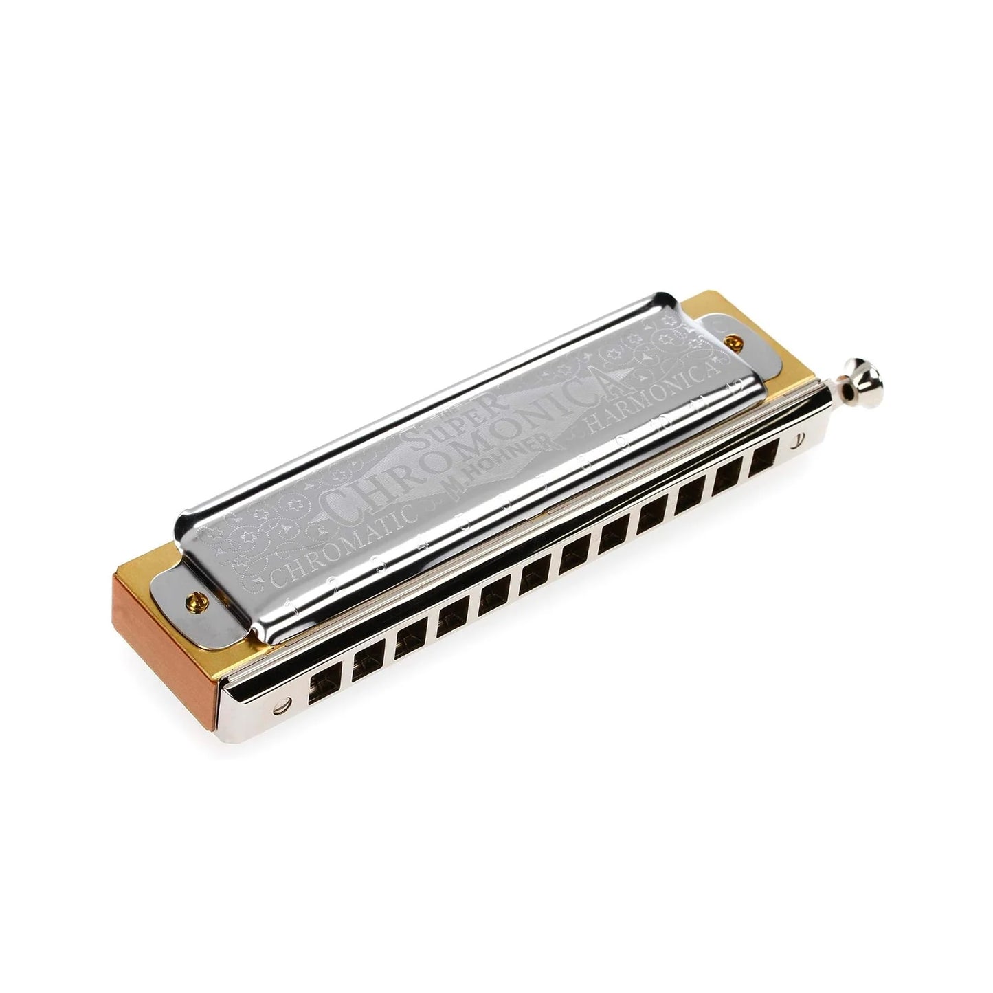 Front of Hohner 270 Super Chromonica Chromatic Harmonica, Key of C