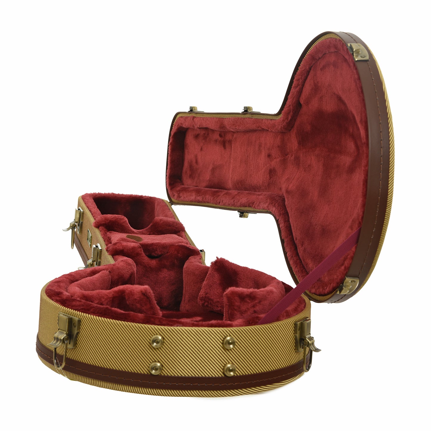 Image 3 of Crossrock Case Company Tweed Resonator Banjo Hardshell.