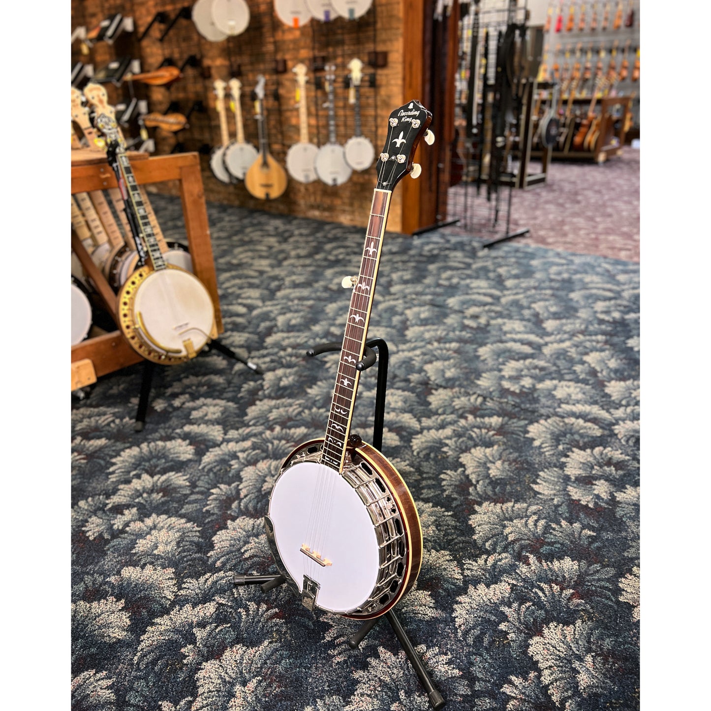 Recording King Madison Deluxe Resonator Banjo, Mahogany