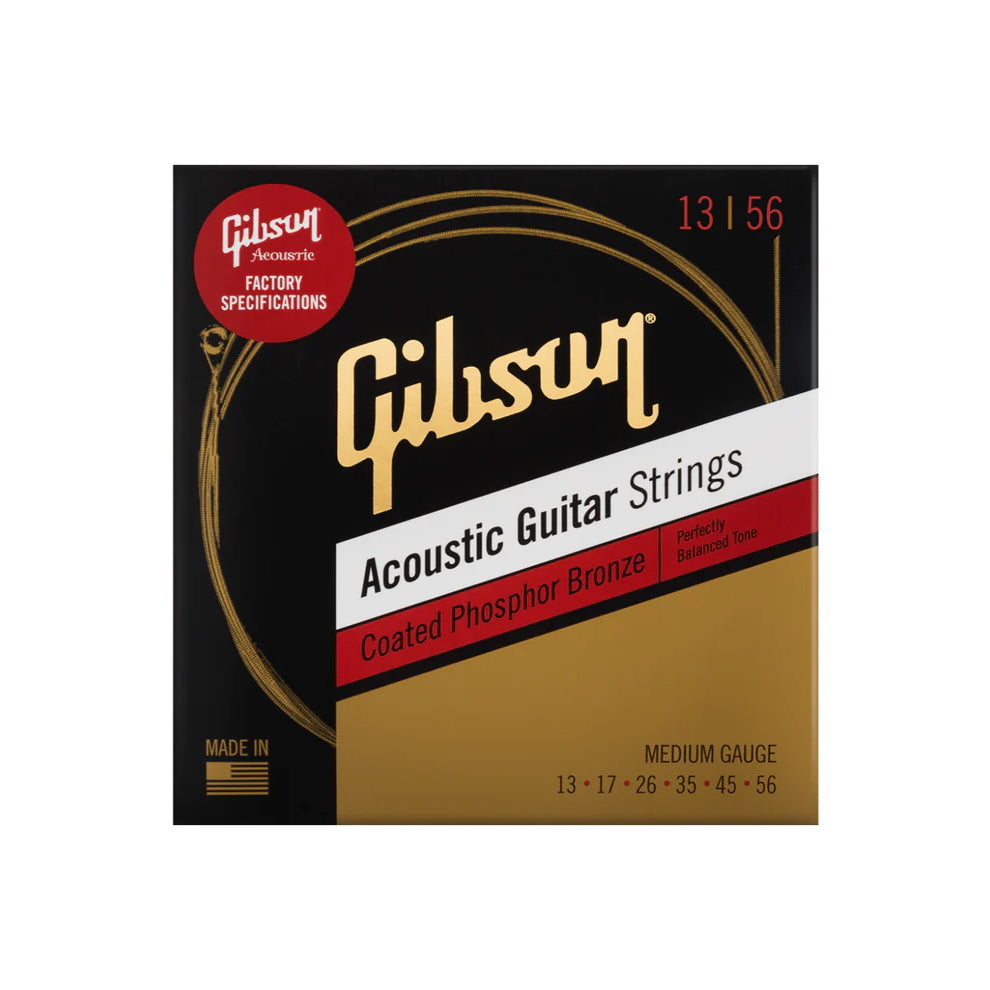 Front of Gibson Coated Phosphor Bronze Acoustic Guitar Strings, Medium