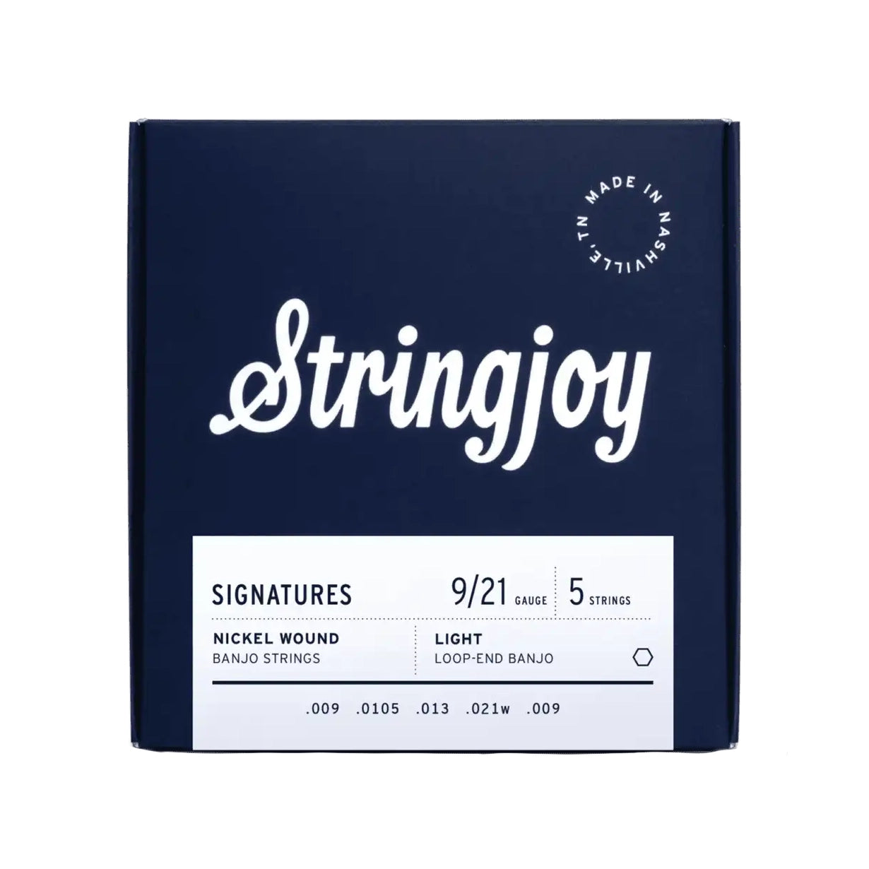Front of Stringjoy Signatures Nickel Wound Light Gauge 5-String Banjo Strings
