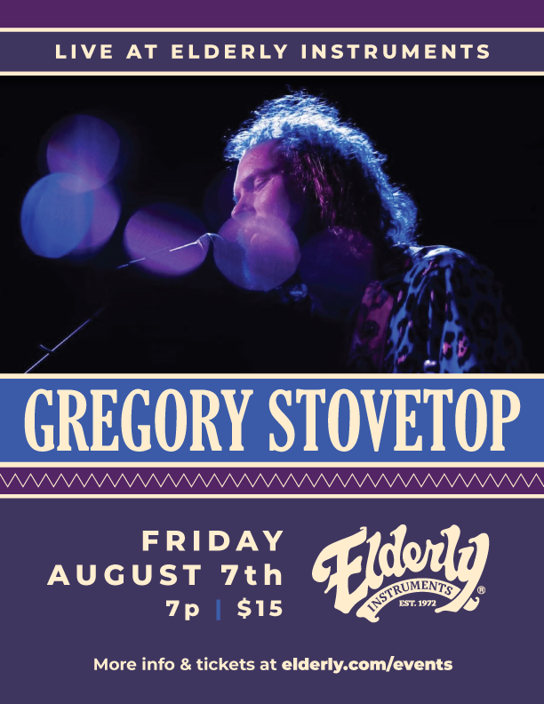 Gregory Stovetop Live at Elderly Instruments!