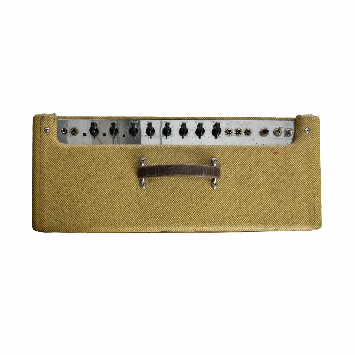 Top view/Controls of Fender Blues Deville 410 Combo Amp