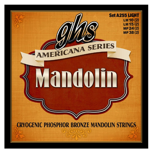 GHS A255 Americana Cryogenic Phosphor Bronze Light Gauge Mandolin Strings