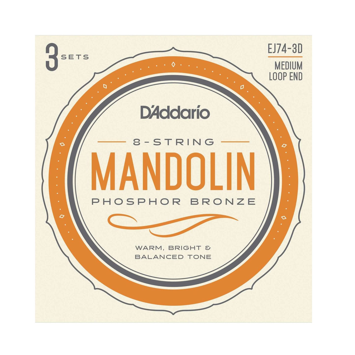 D'Addario EJ74 Phosphor Bronze Medium Gauge Mandolin Strings