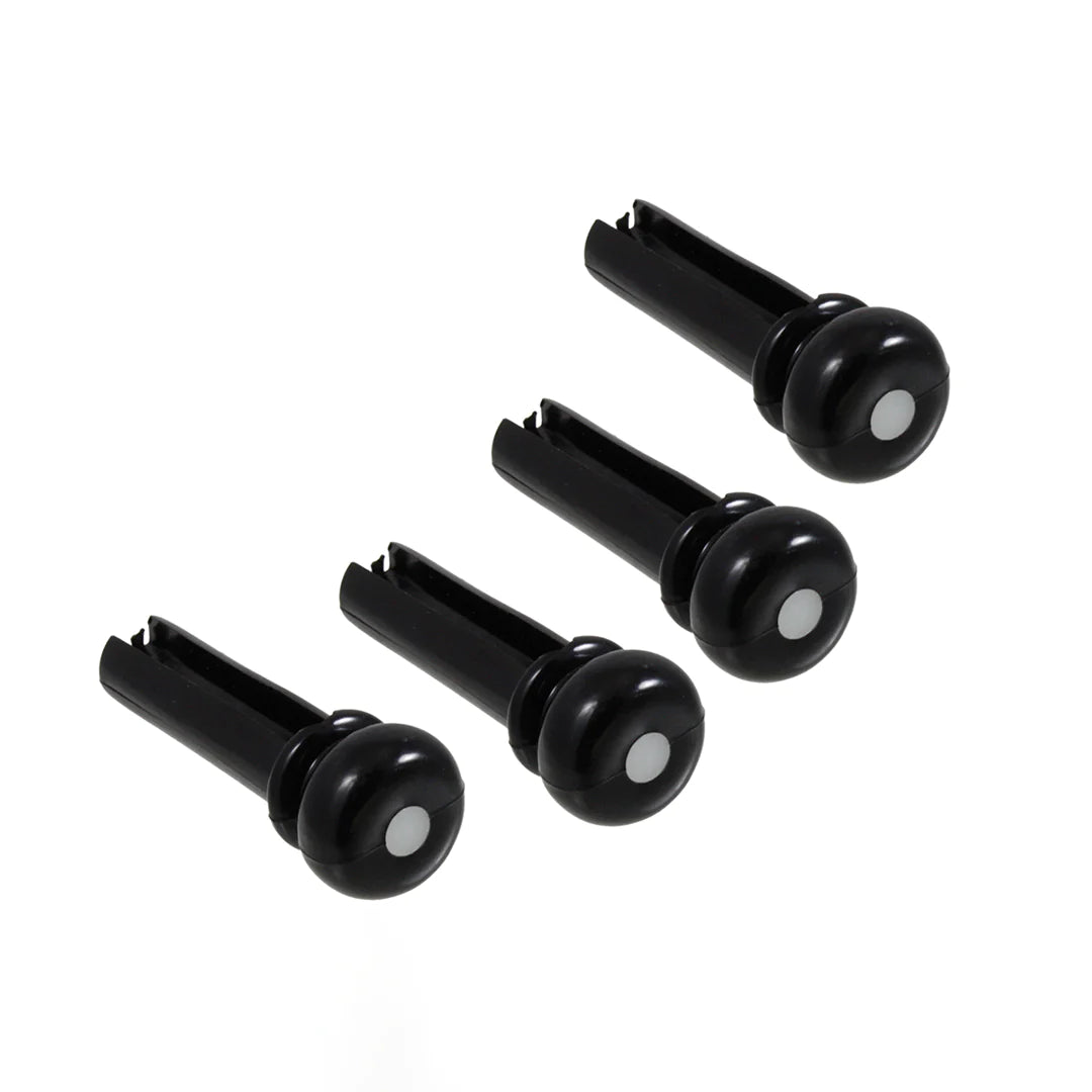 Bridge Pin Set for Acoustic Bass Guitar, Set of 4, Black