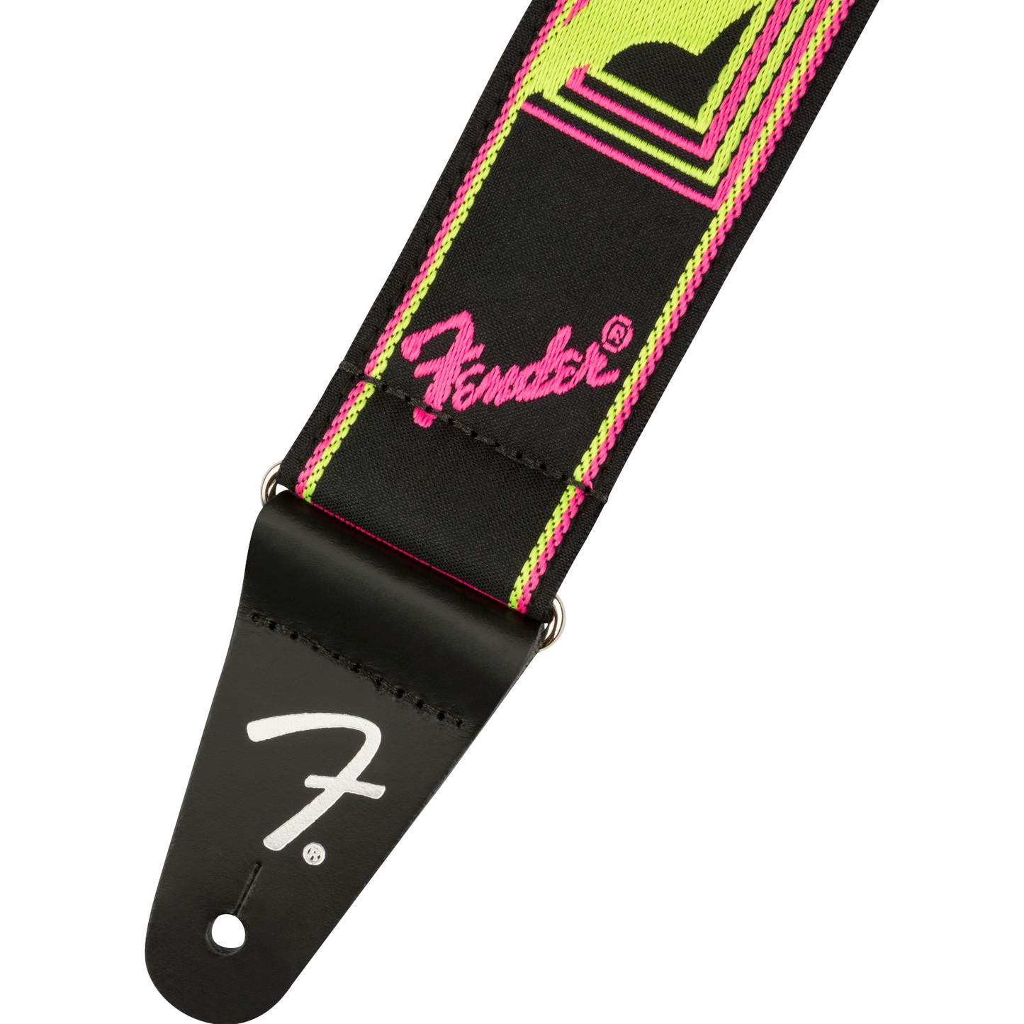 Image 2 of Fender Neon Monogrammed Strap, Yellow/Pink - SKU# FNEON-YLW/PINK : Product Type Accessories & Parts : Elderly Instruments