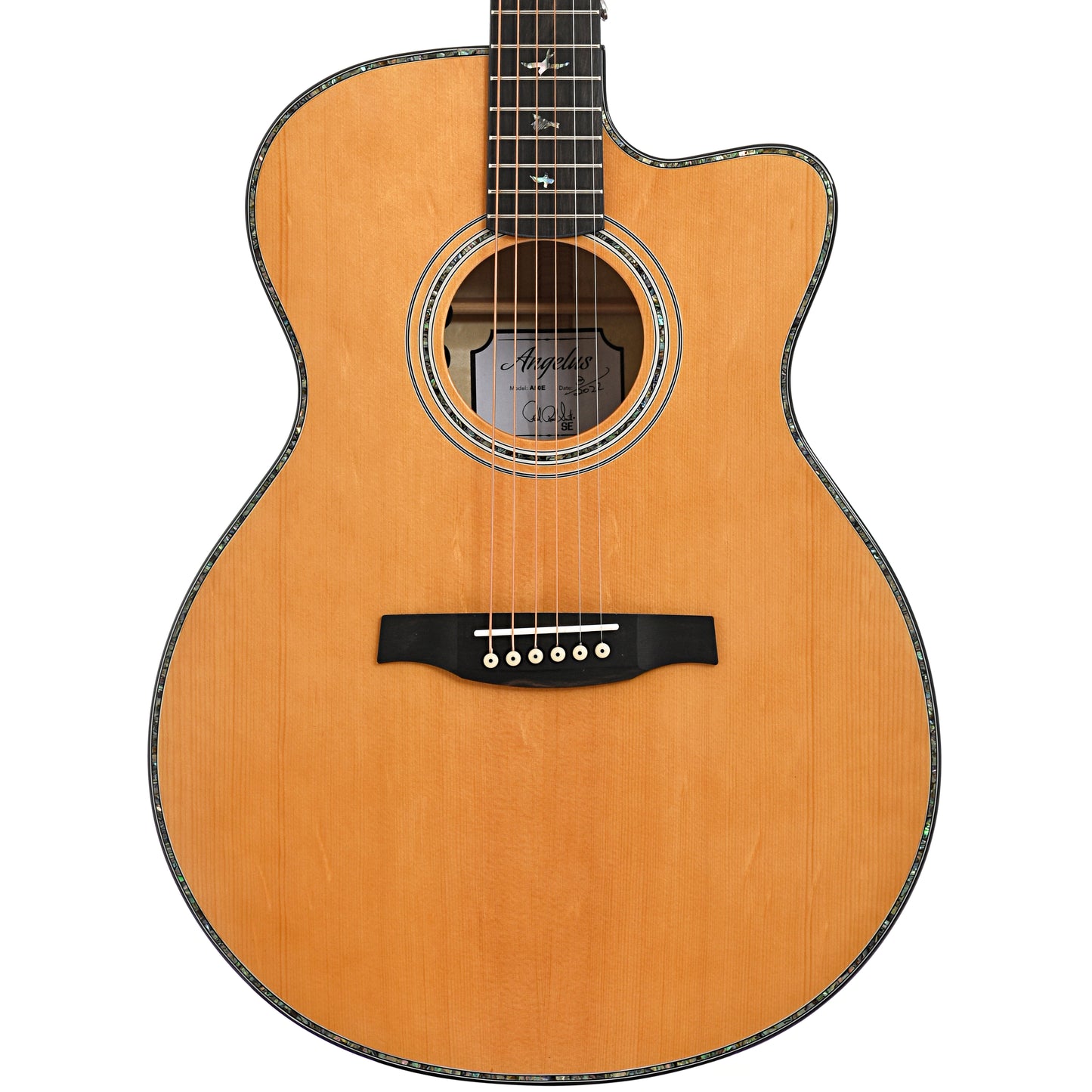 Front of PRS SE A50E, Black Gold Burst