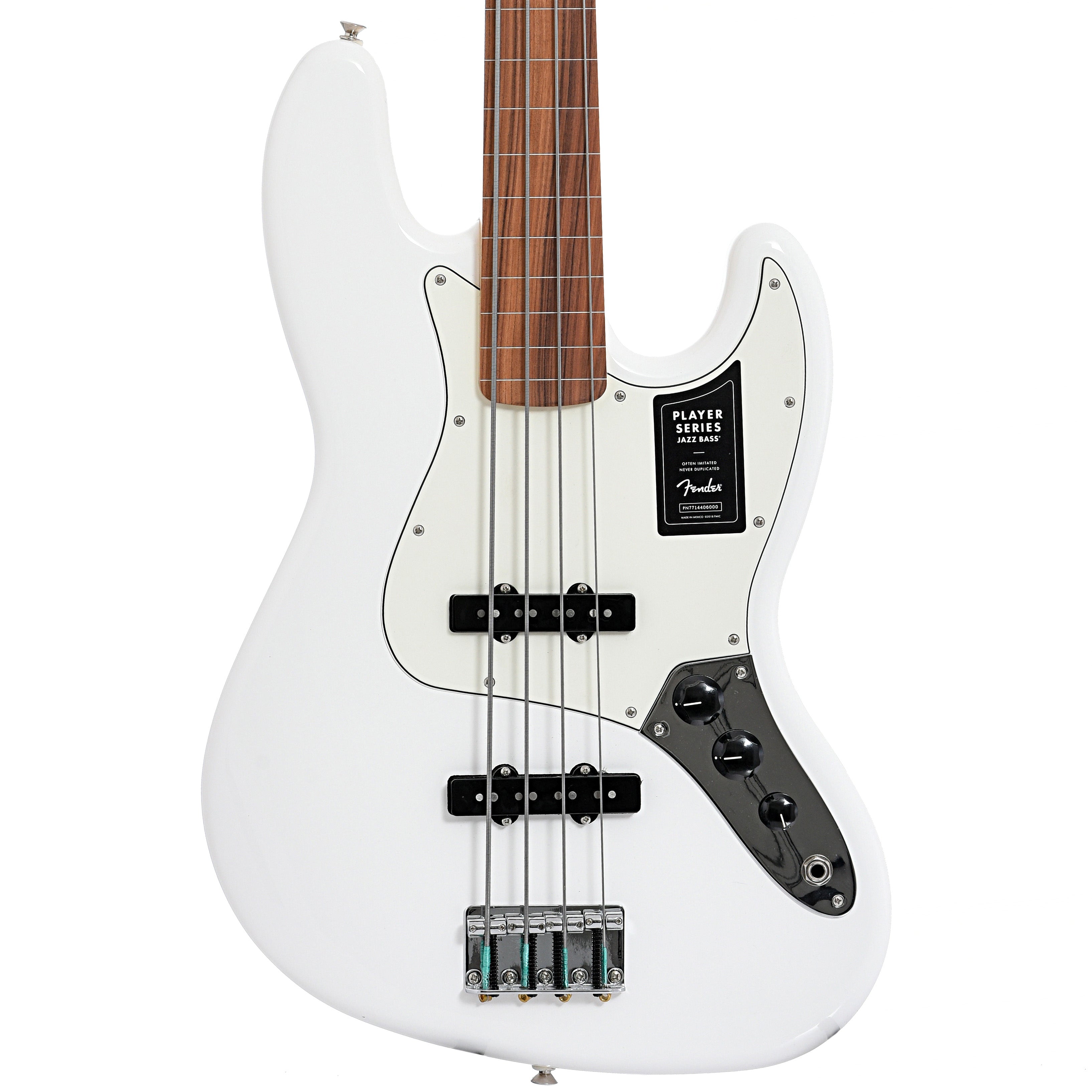Fender Player Jazz Bass, Fretless, Polar White