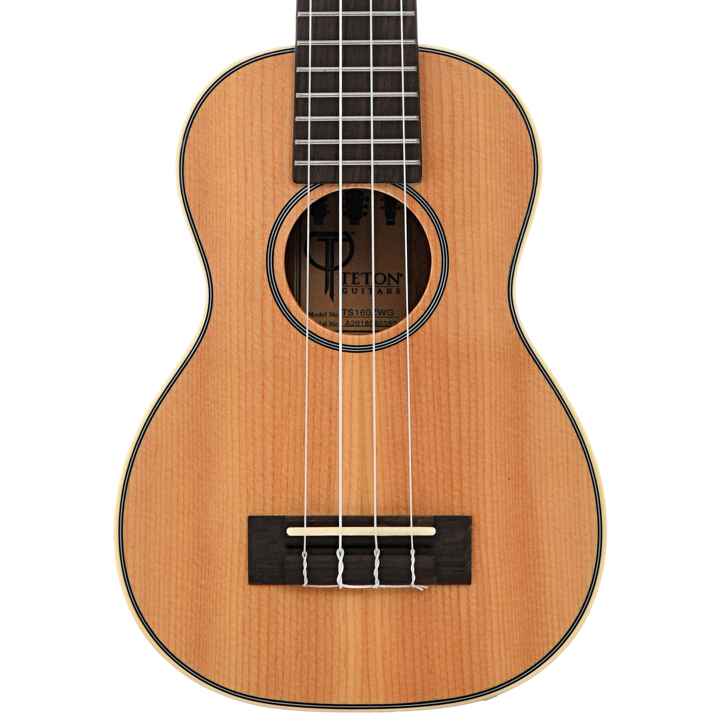 Front of Teton Guitars Model TS160ZWG Soprano