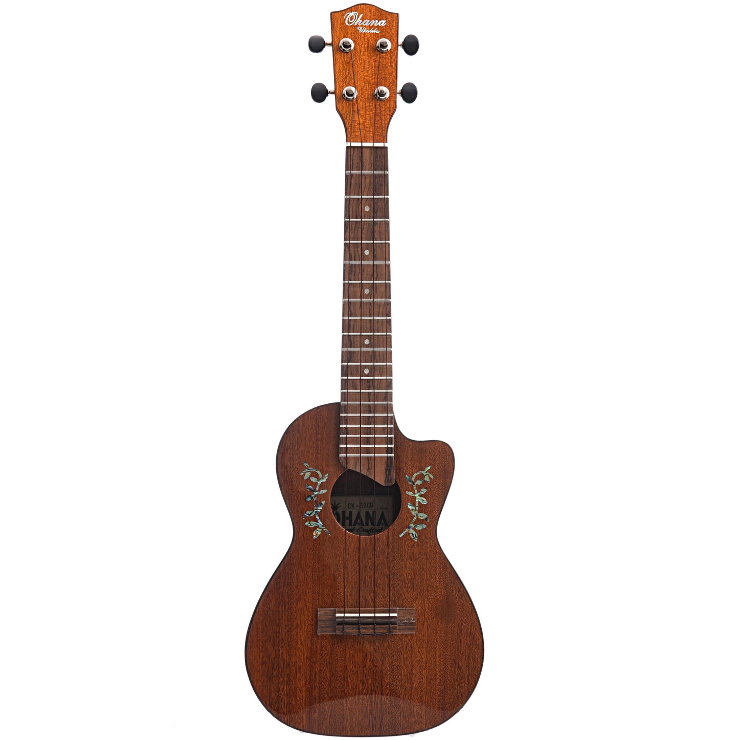 Full front of Ohana CK-60CG Concert Ukulele