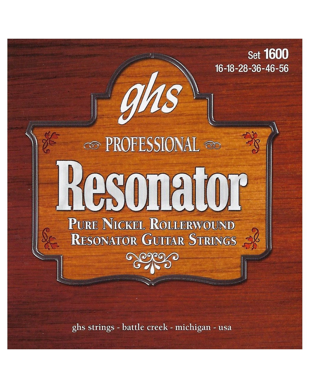 Front of GHS 1600 Pure Nickel Rollerwound Dobro G-Tuning Roller Wound Strings